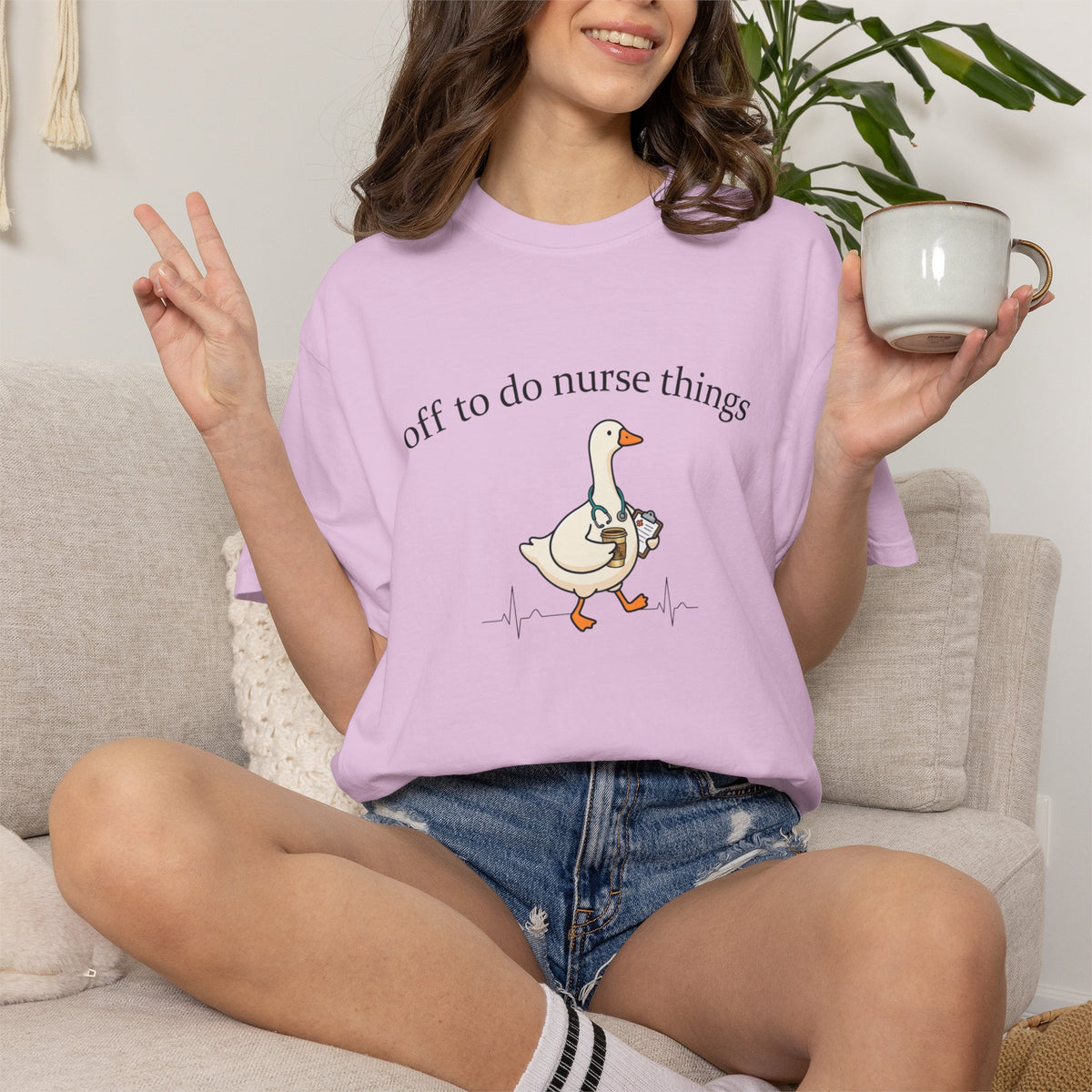 Nurse Goose T Shirt Off to Do Nurse Things Cute Medical Humor Tee