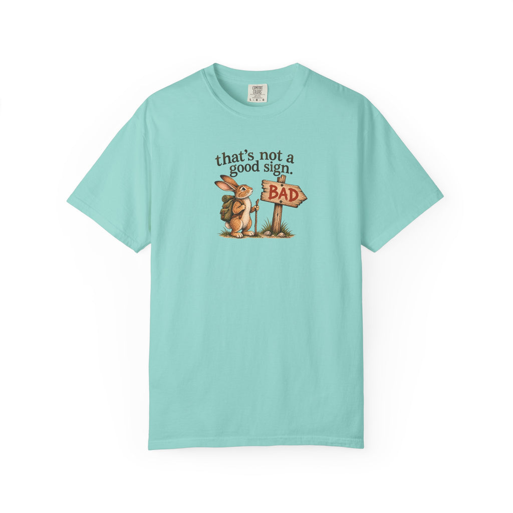 Thats Not a Good Sign bunny hikers mugshot Tee Shirt Funny hiking rabbit tee