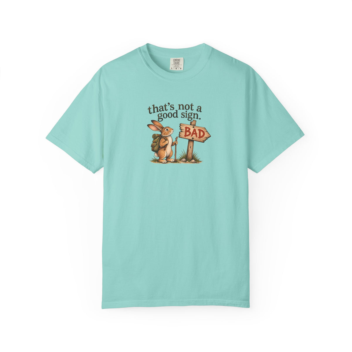 Thats Not a Good Sign bunny hikers mugshot Tee Shirt Funny hiking rabbit tee