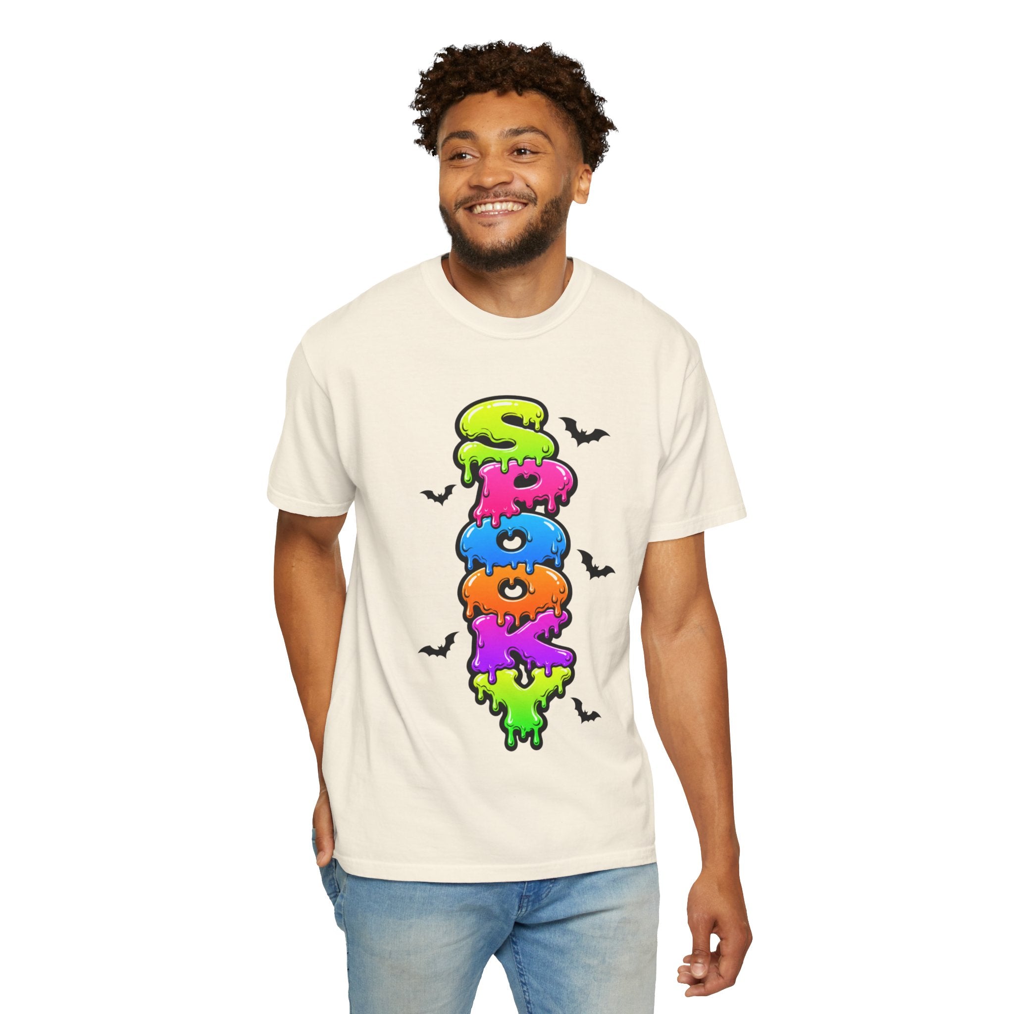Spooky Colorful Spook Drippy Halloween T Shirt