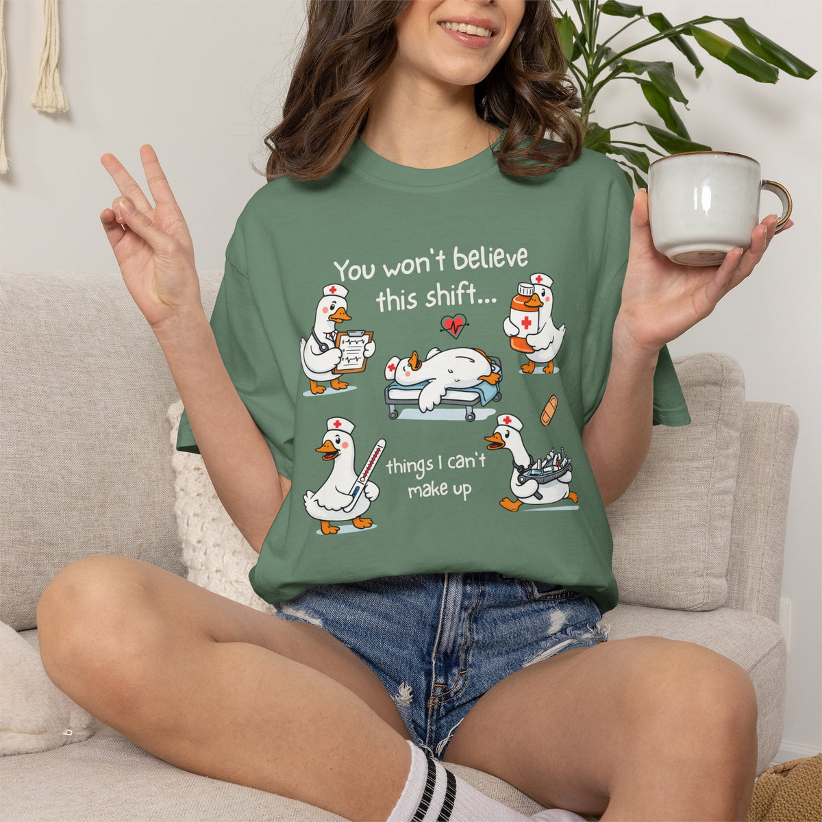 Funny Nurse Shirt, You Won't Believe This Shift Tee, Nurse Goose Shirt, Comfort Colors Nursing Gift, ER Nurse Humor, Healthcare Worker Gift