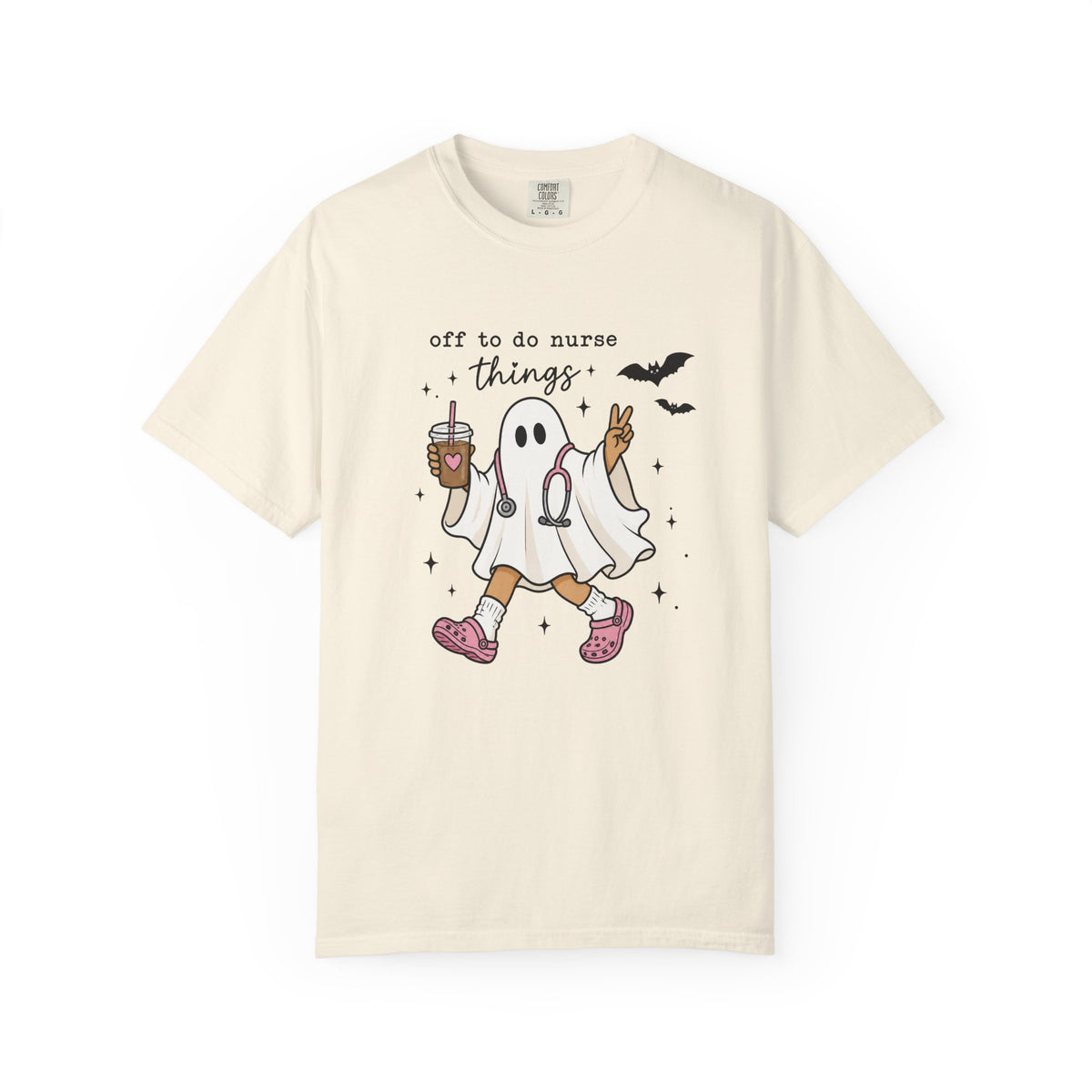 Nurse Ghost Halloween T Shirt Off to Do Nurse Things Cute Medical Costume Tee