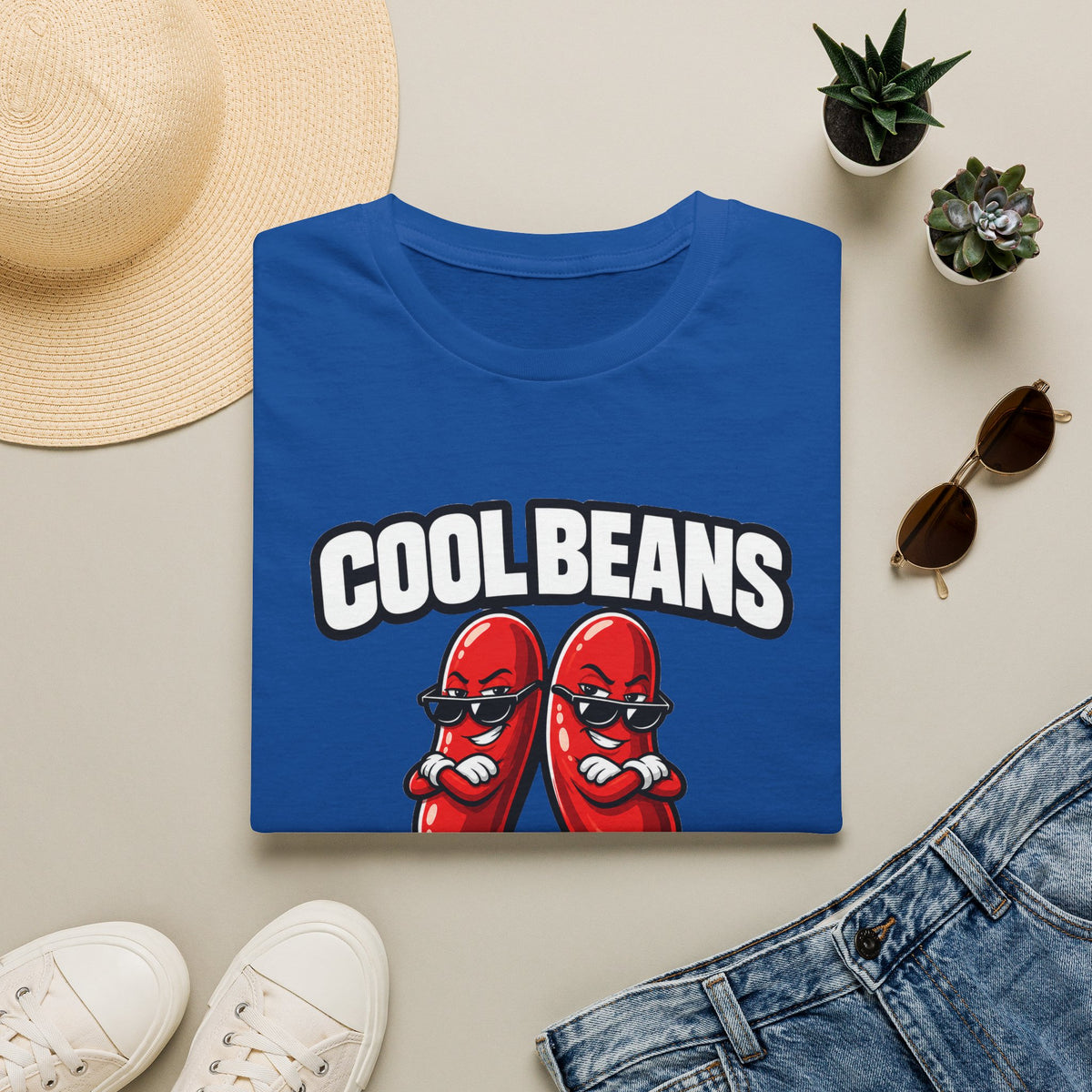 Cool Beans T‑Shirt — Retro Cartoon Funny Graphic Tee