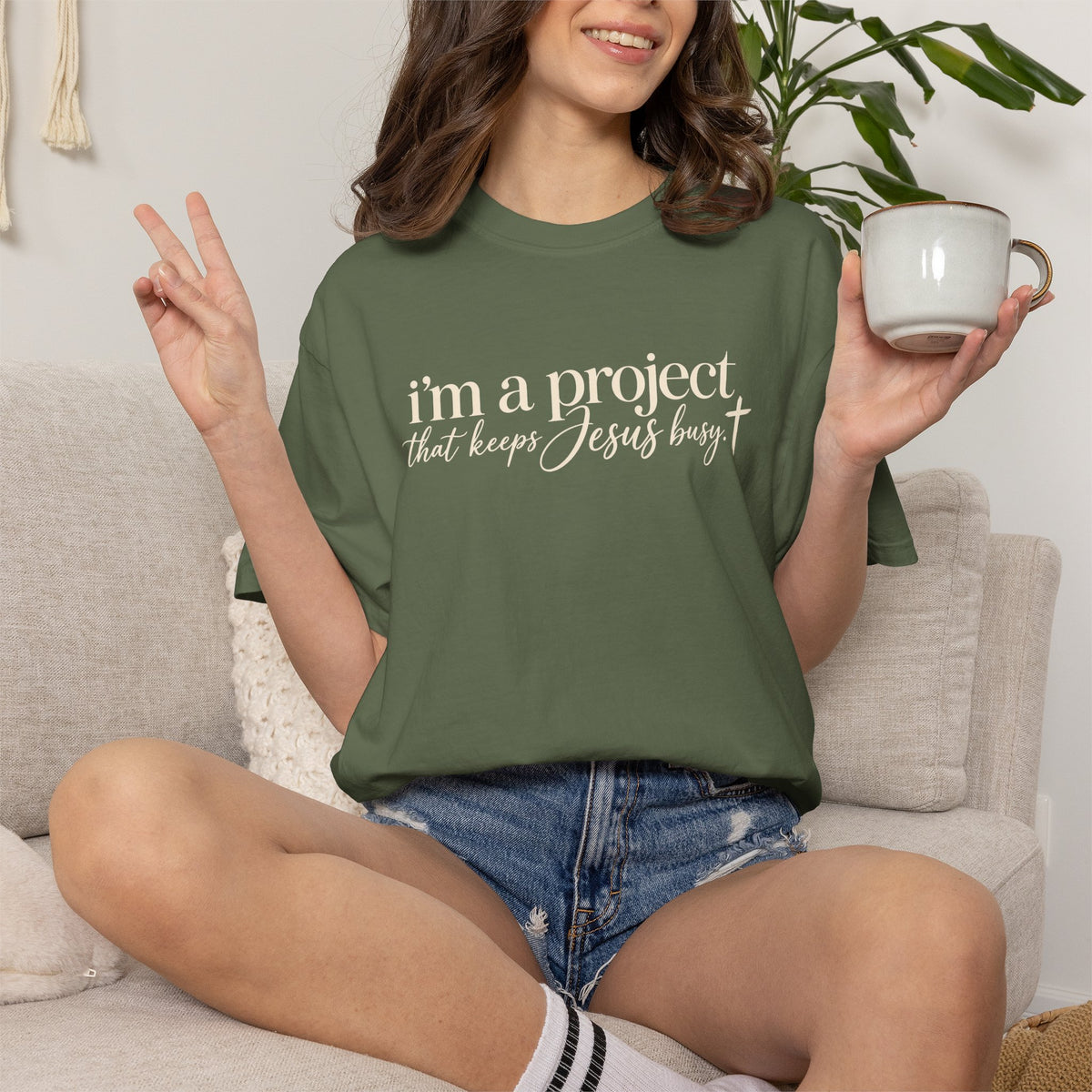 Im a Project That Keeps Jesus Busy Tee Shirt