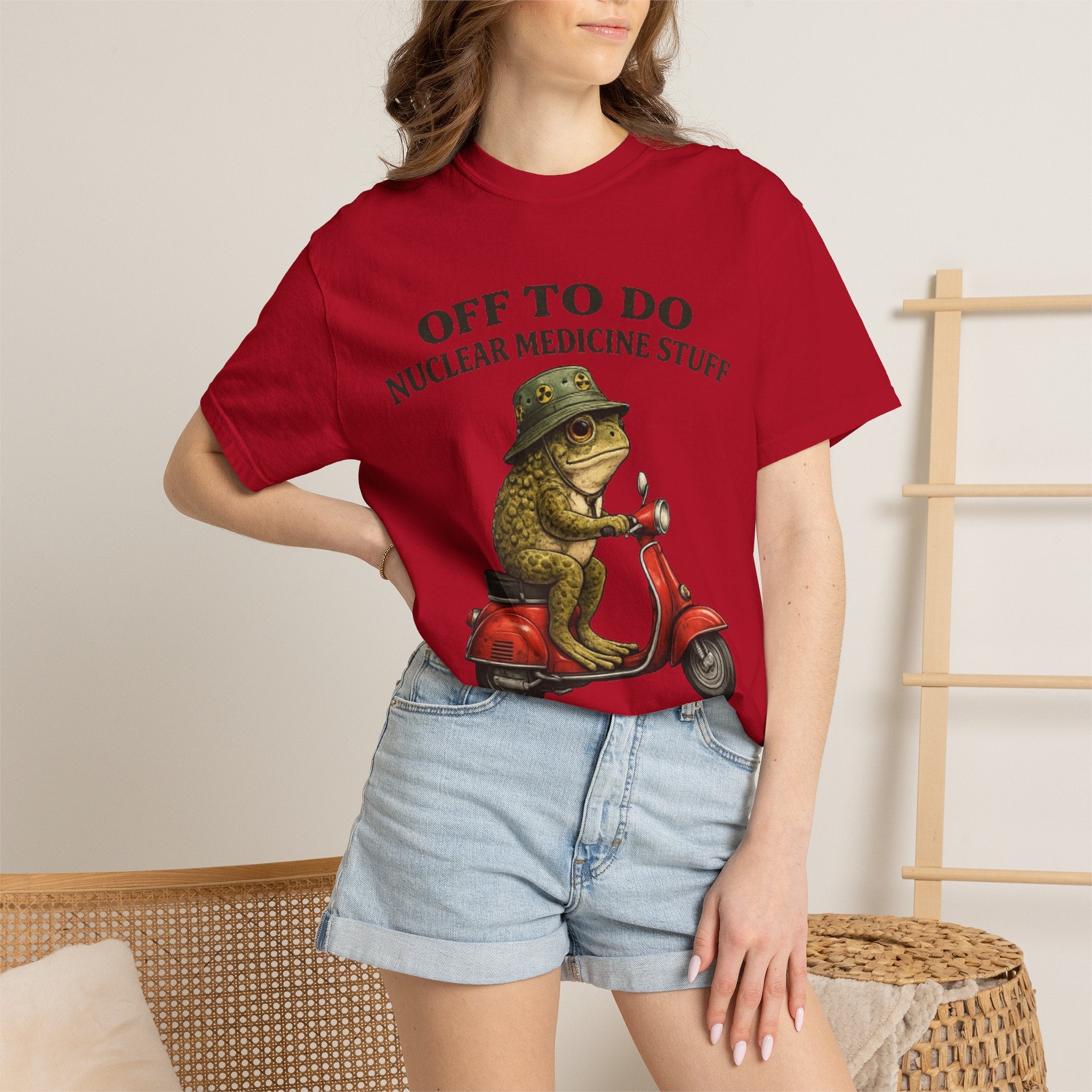 Nuclear Medicine Frog Scooter T-Shirt  Off To Do Nuclear Medicine Stuff