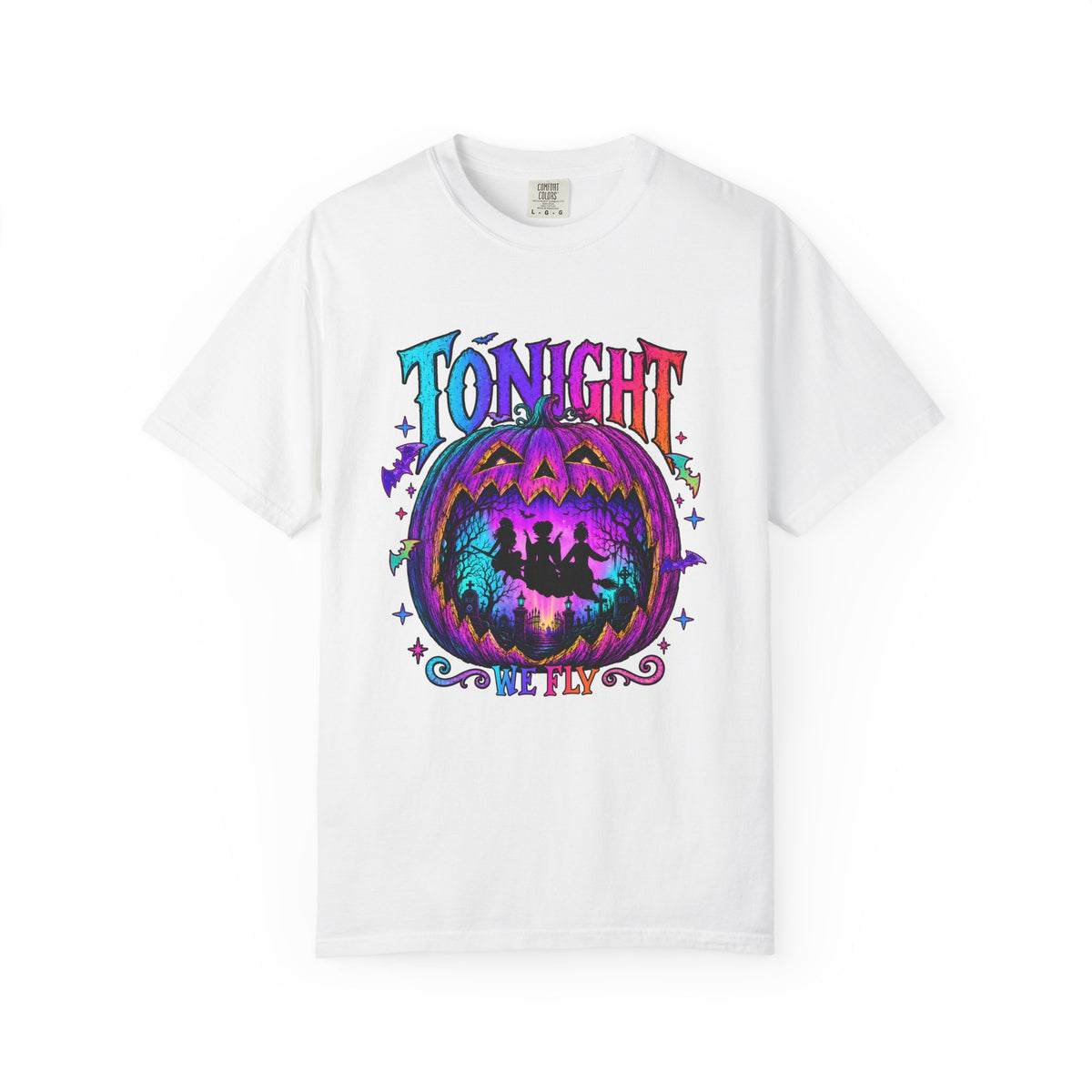 Tonight We Fly Halloween Pumpkin Tee Shirt