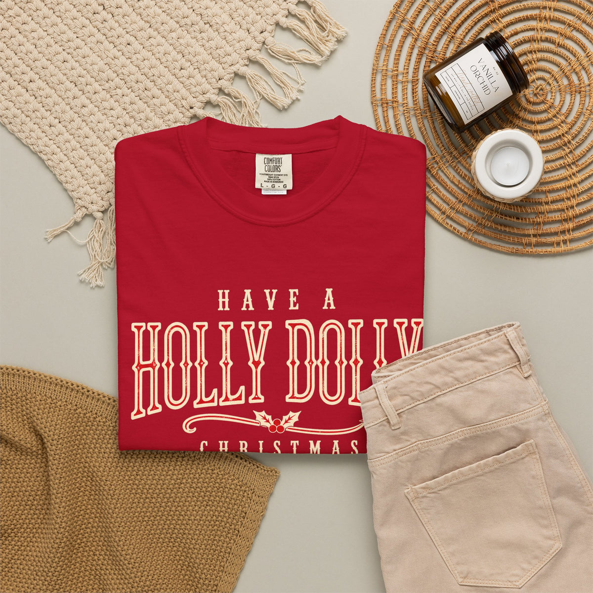 Have a Holly Dolly Christmas Shirt, Western Christmas Tee, Country Christmas Shirt, Retro Holiday T-Shirt, Southern Christmas Gift
