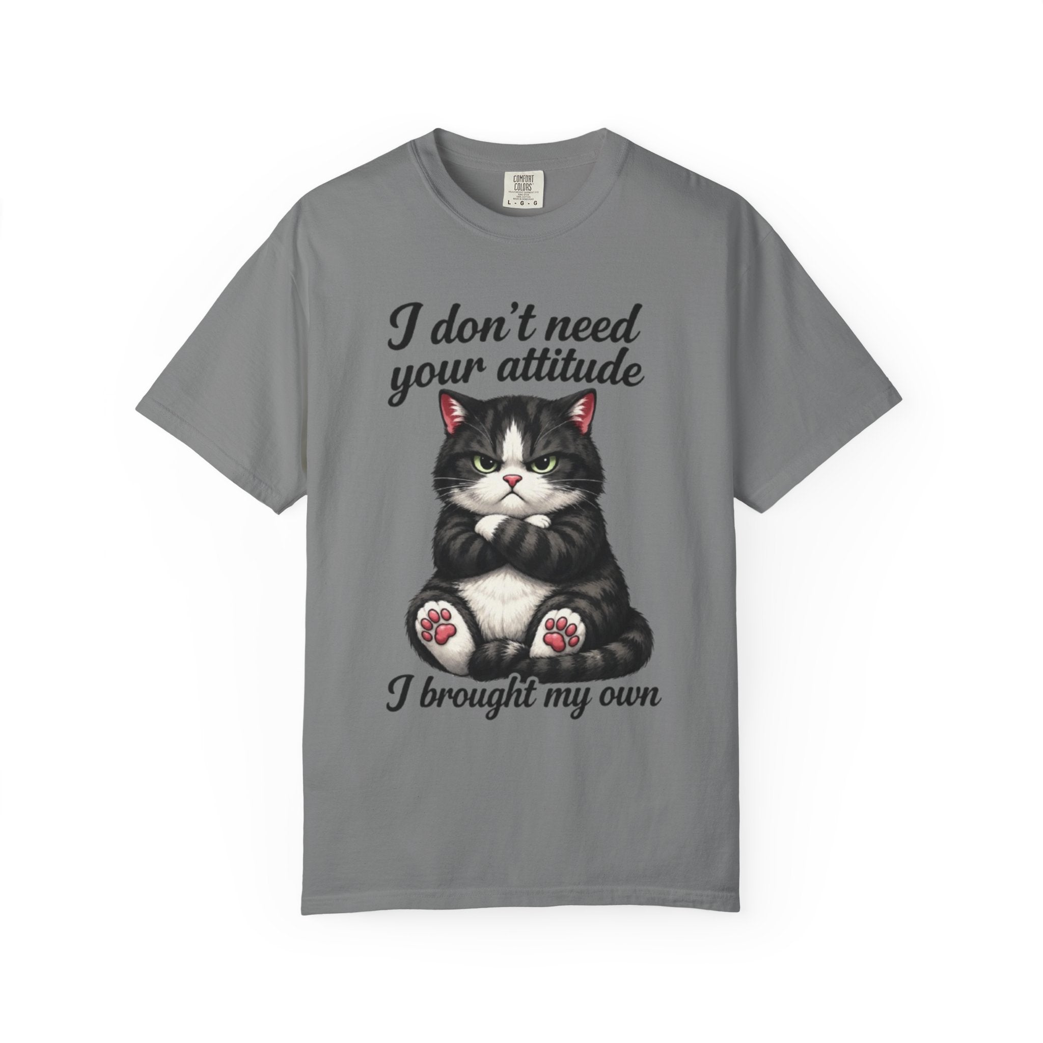 Cat Attitude T-Shirt I Don't Need Your Attitude I Brought My Own Funny Cat Tee