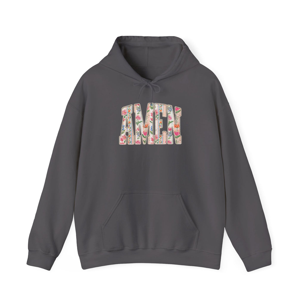 Floral AMEN Hoodie, Christian Faith Sweatshirt, Colorful Floral Religious Hoodie, Inspirational Christian Gift for Women