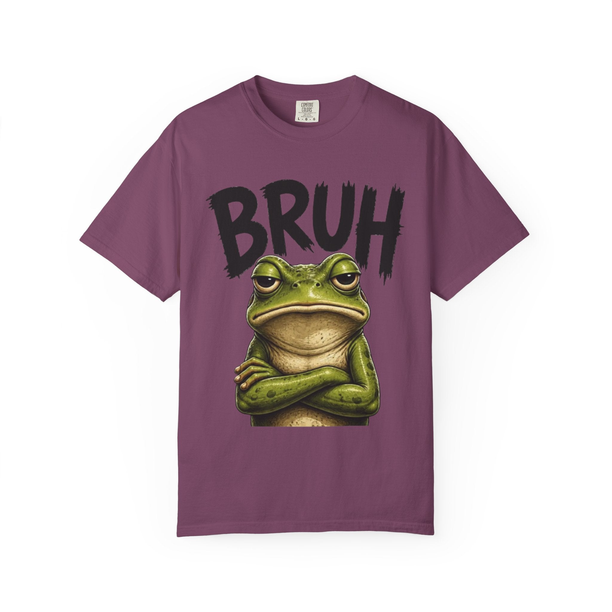 Bruh Frog T-Shirt Funny Grumpy Frog Graphic Tee