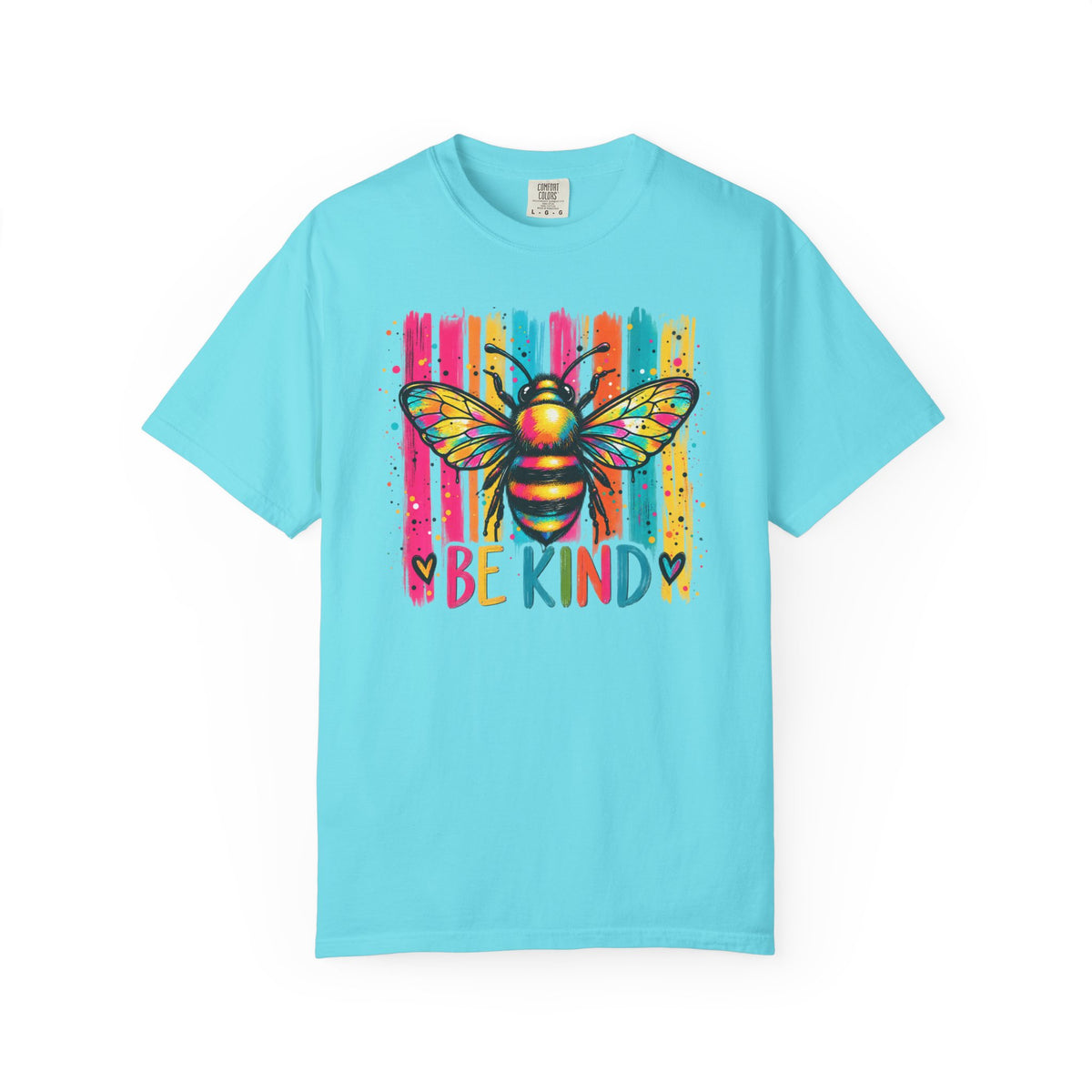 Bee Kind T Shirt Colorful Retro Striped Graphic Tee