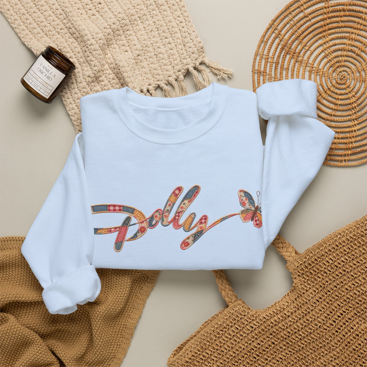 Dolly Floral Script Crewneck Sweatshirt