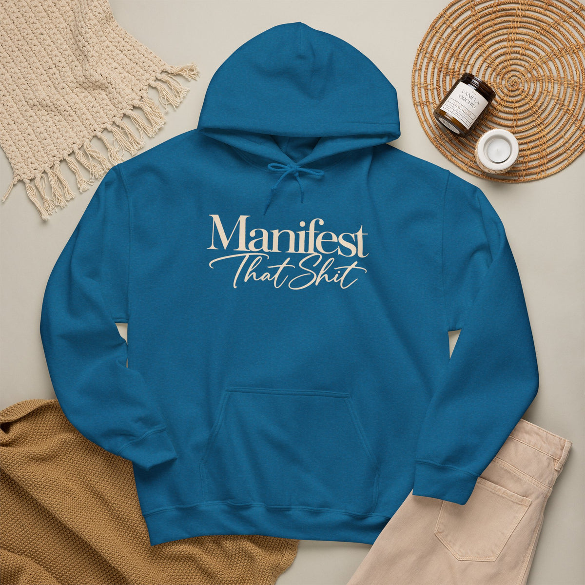 Hoodie Manifest That Shit Minimal Script Pullover