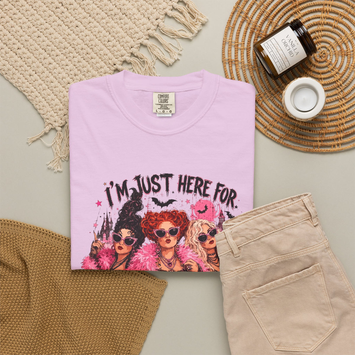 Hocus Pocus Graphic T Shirt Im Just Here for the Hocus Pocus Halloween Tee