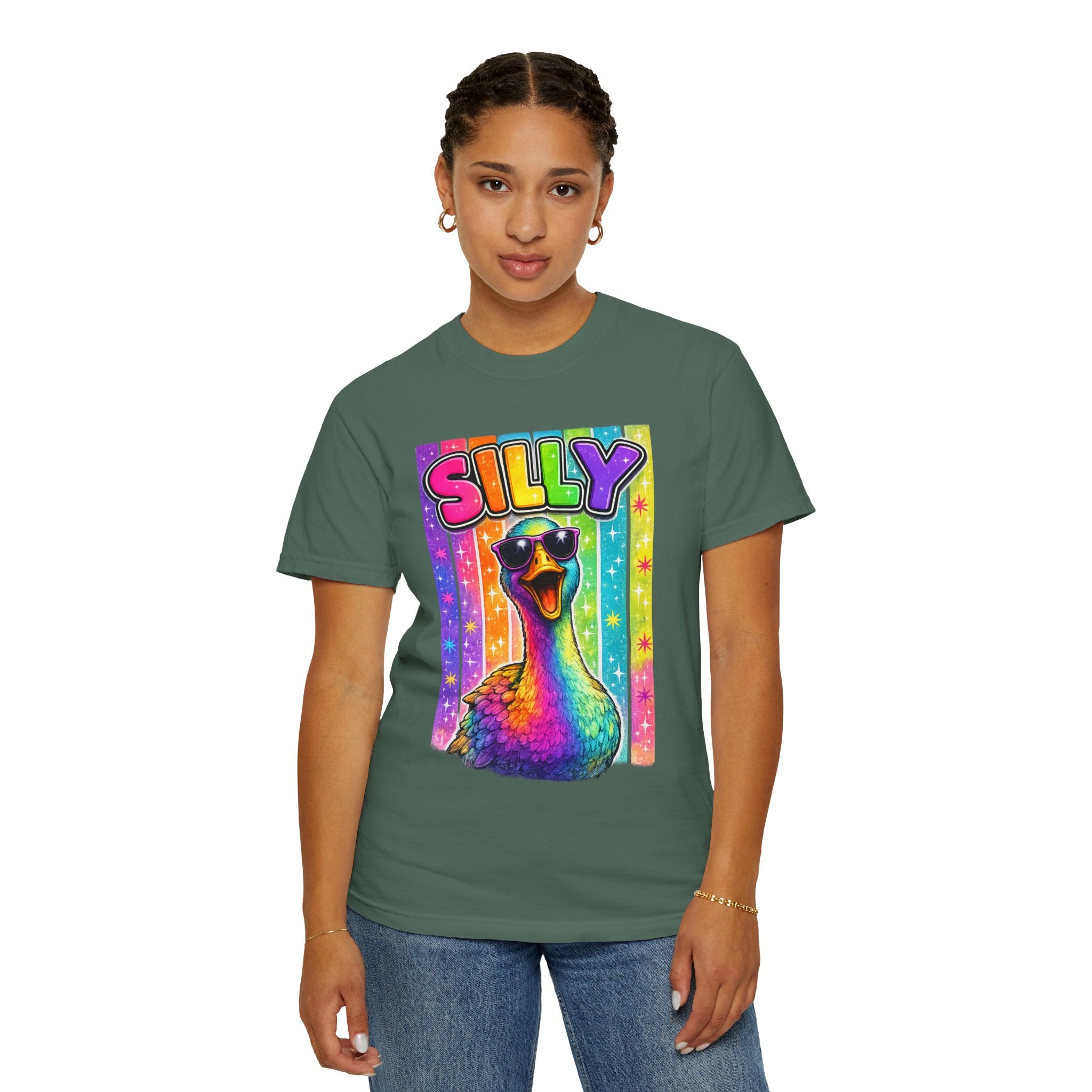 Silly Rainbow Goose T Shirt