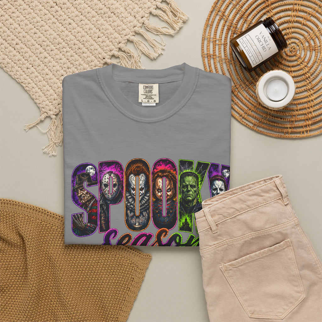 Spooky Season Tee Shirt Halloween Vintage Horror Graphic