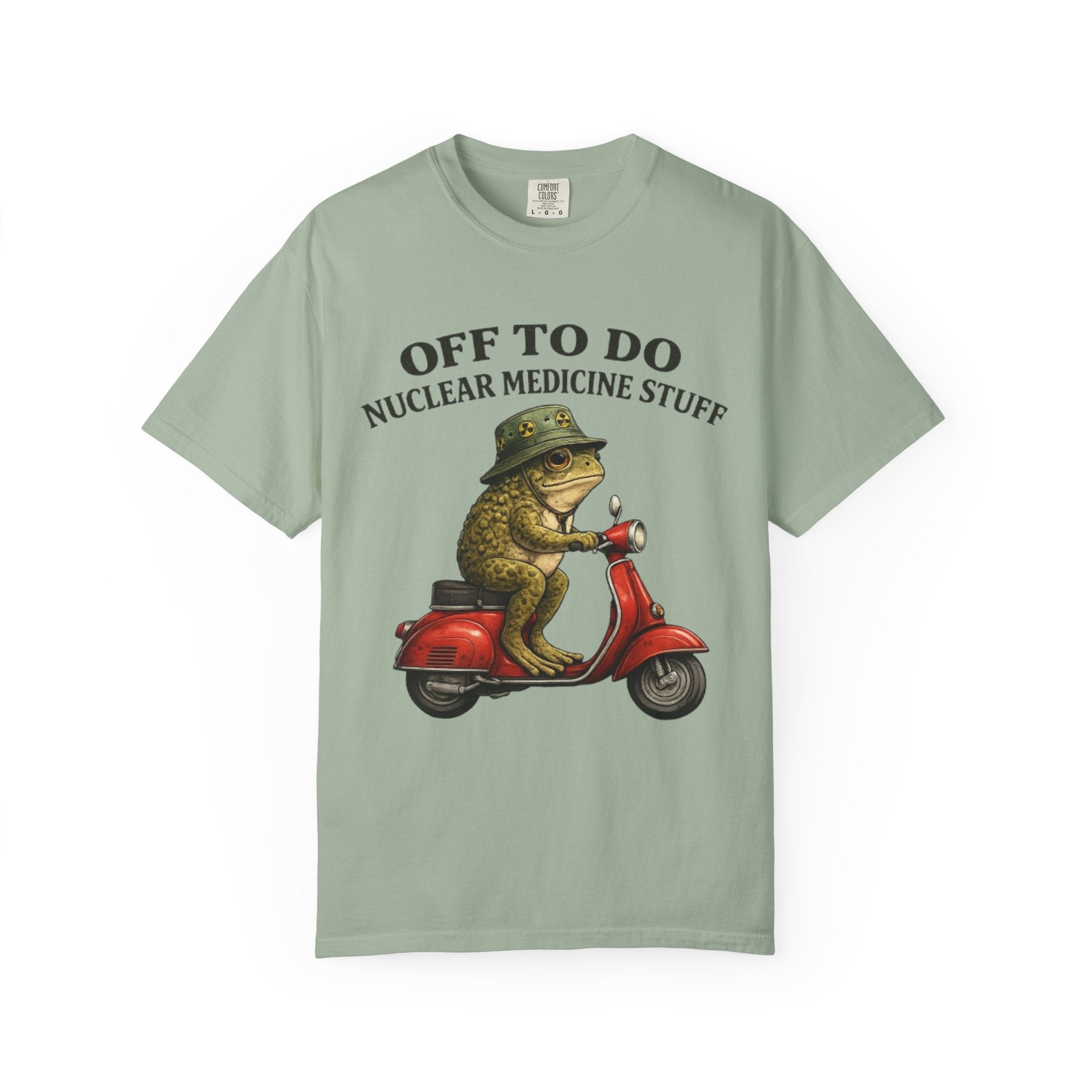Nuclear Medicine Frog Scooter T-Shirt  Off To Do Nuclear Medicine Stuff
