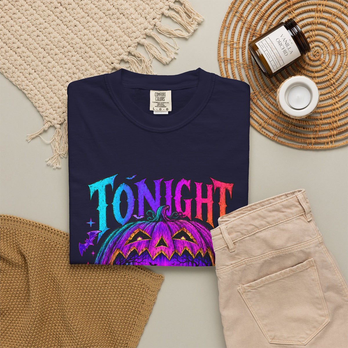 Tonight We Fly Halloween Pumpkin Tee Shirt