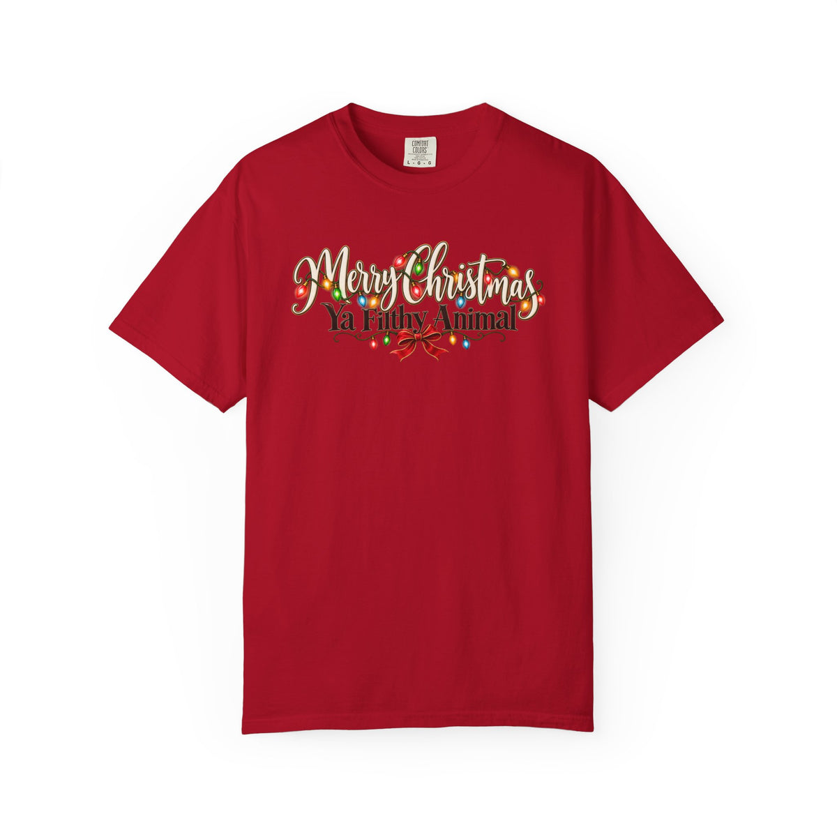 Merry Christmas Ya Filthy Animal Sweatshirt, Funny Christmas Shirt, Vintage Christmas Lights Crewneck, Sarcastic Holiday Gift