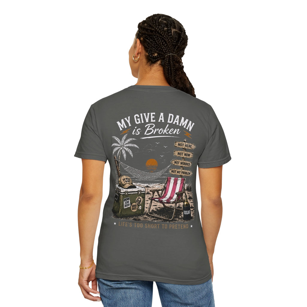 Tee Shirt Too Old to Care Beach Vintage Graphic Tee