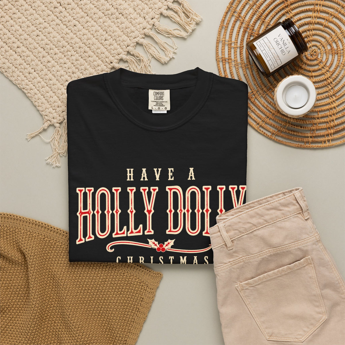 Have a Holly Dolly Christmas Shirt, Western Christmas Tee, Country Christmas Shirt, Retro Holiday T-Shirt, Southern Christmas Gift