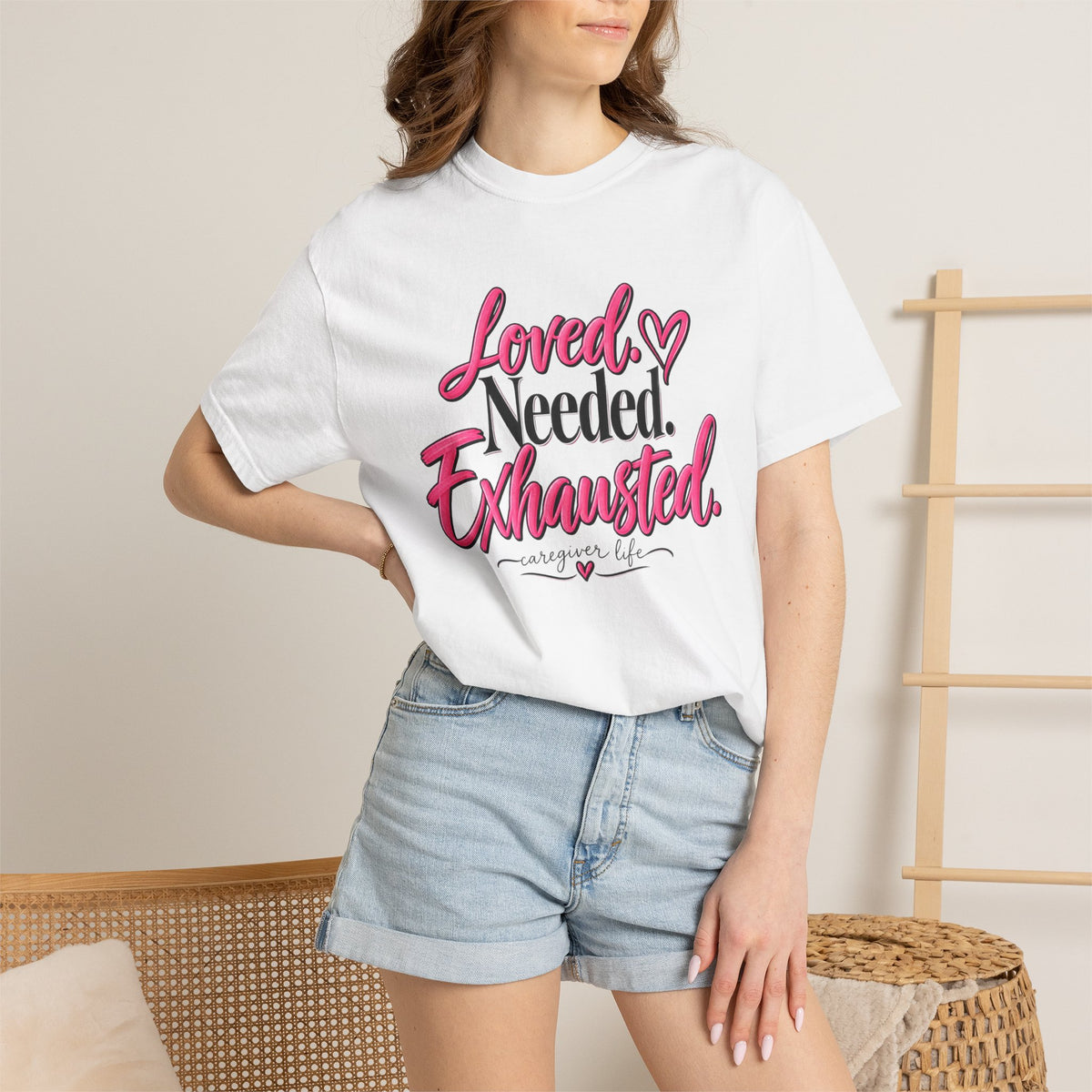 Caregiver Shirt Loved Needed Exhausted Tee Caregiver Life T Shirt Family Caregiver Gift Mom Caregiver Shirt Caregiver Appreciation Tee