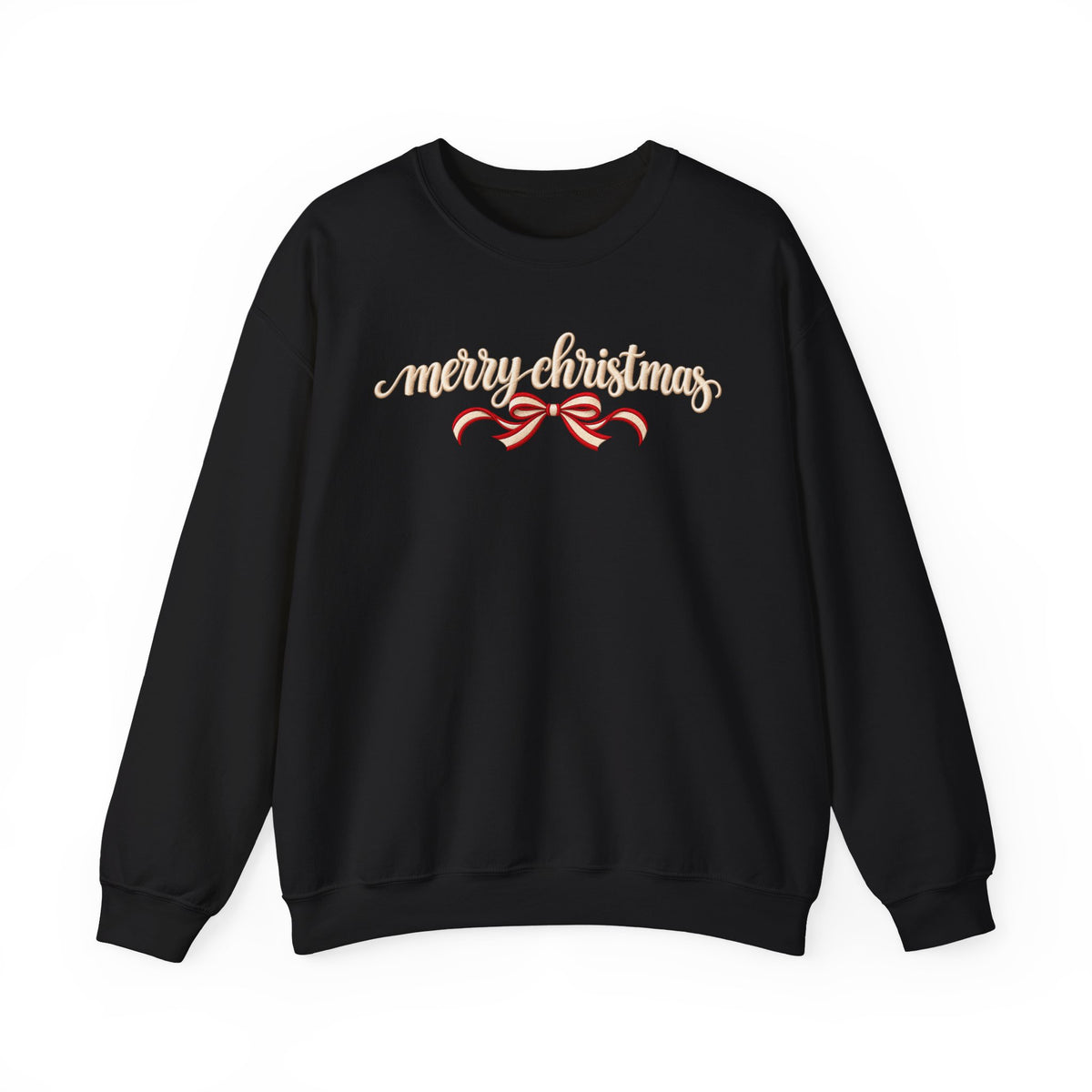 Merry Christmas Bow Sweatshirt, Coquette Christmas Crewneck, Minimalist Holiday Sweater, Cute Christmas Shirt, Christmas Gift for Her
