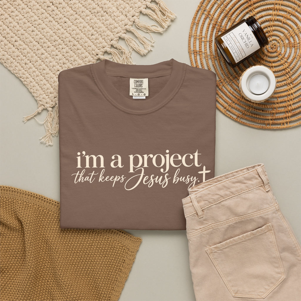 Im a Project That Keeps Jesus Busy Tee Shirt
