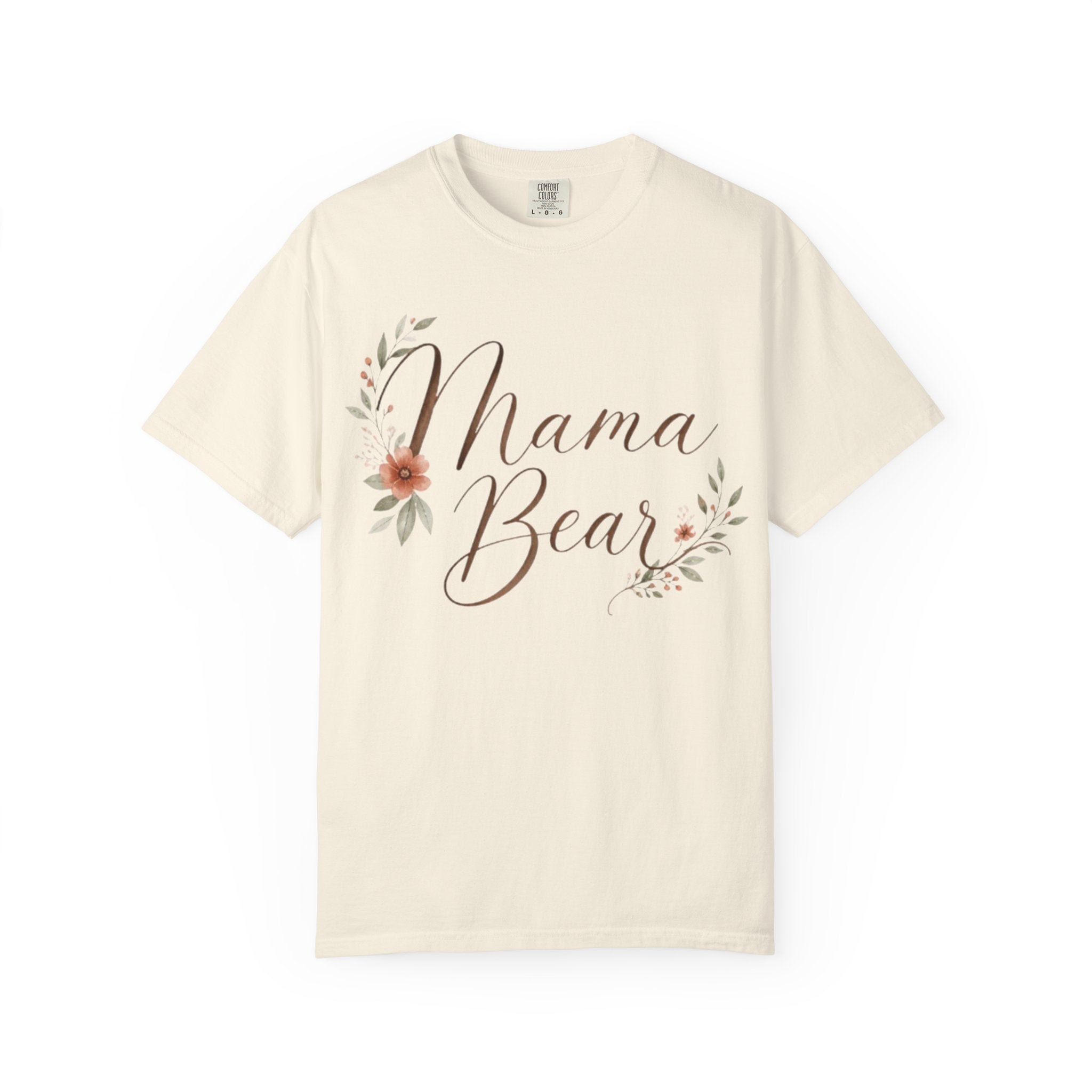 Mama Bear T Shirt Floral Script Mother Tee