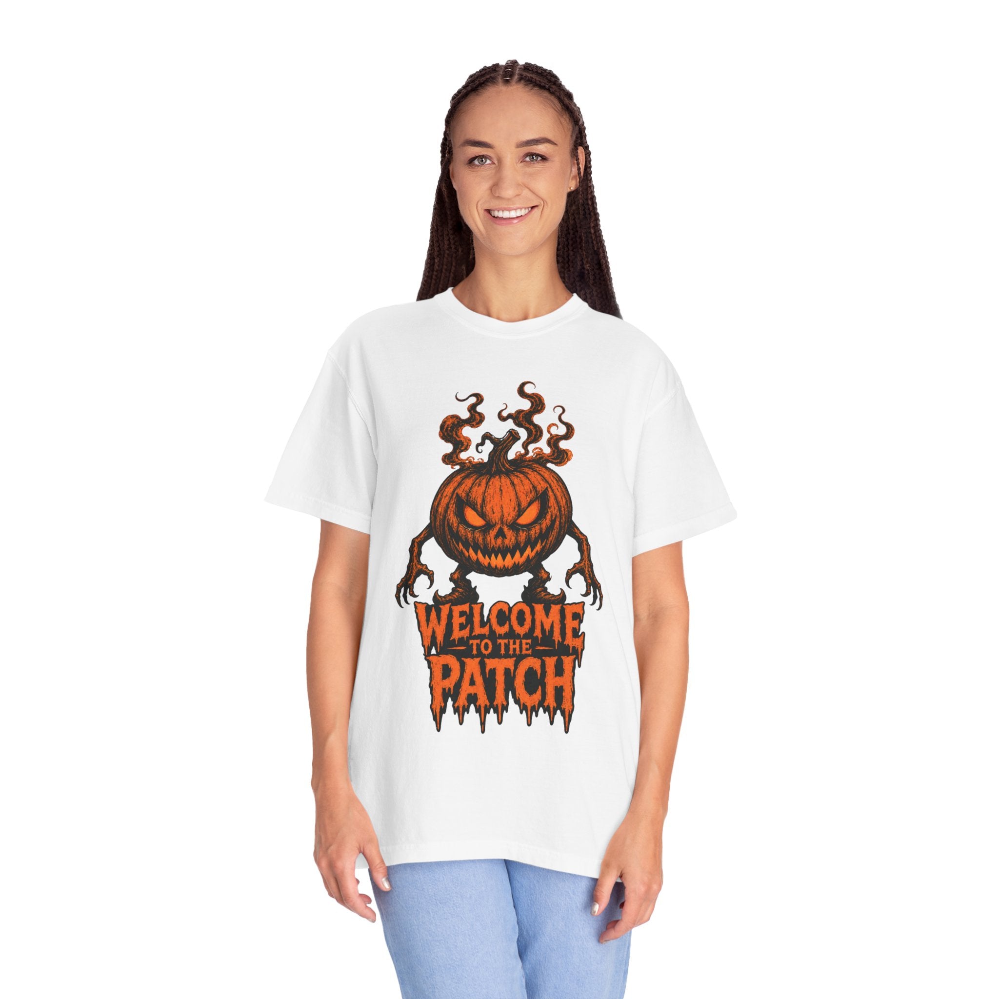 Welcome to the Patch Pumpkin T Shirt Halloween Horror Tee