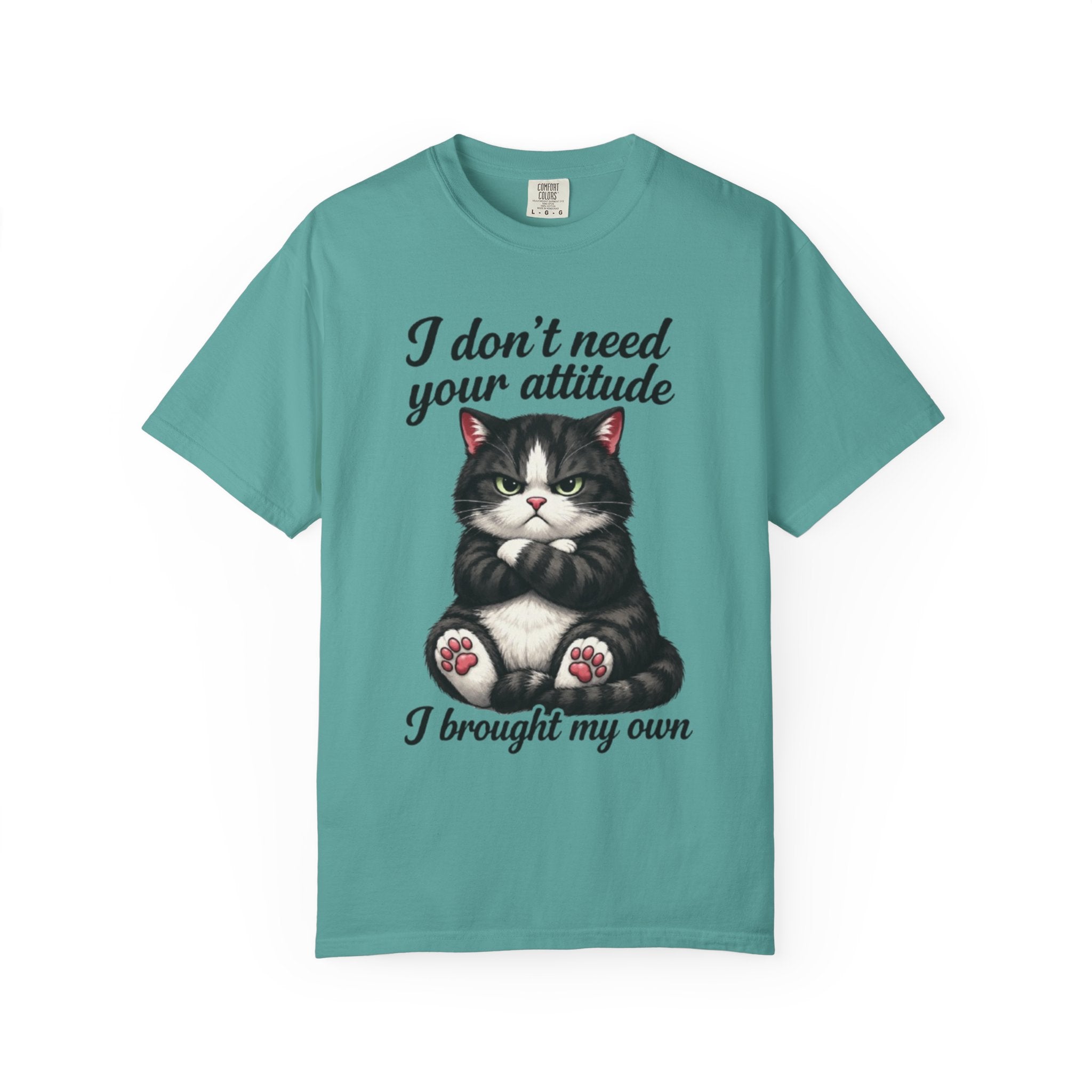 Cat Attitude T-Shirt I Don't Need Your Attitude I Brought My Own Funny Cat Tee