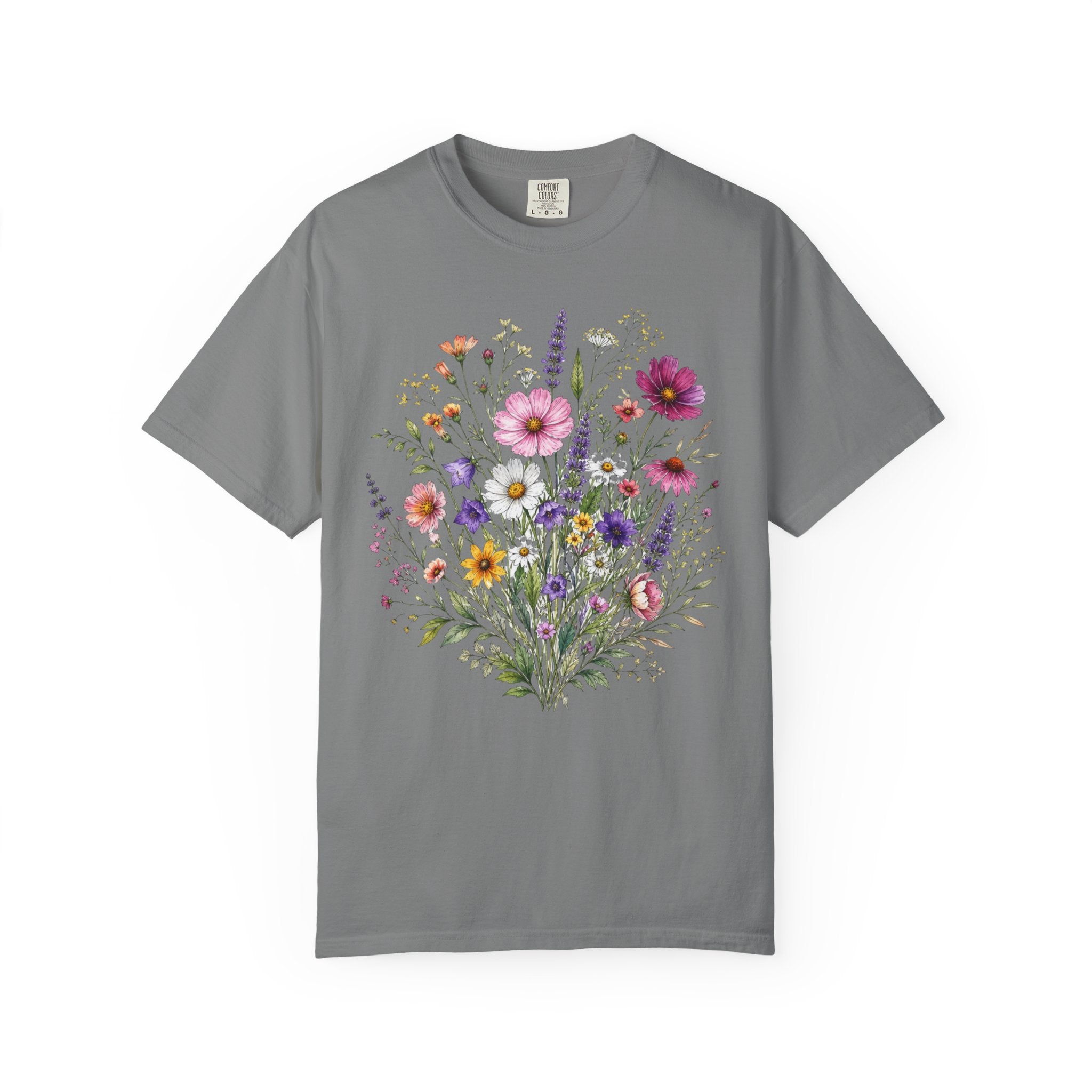 Floral Bouquet T Shirt Wildflower Garden Graphic Tee