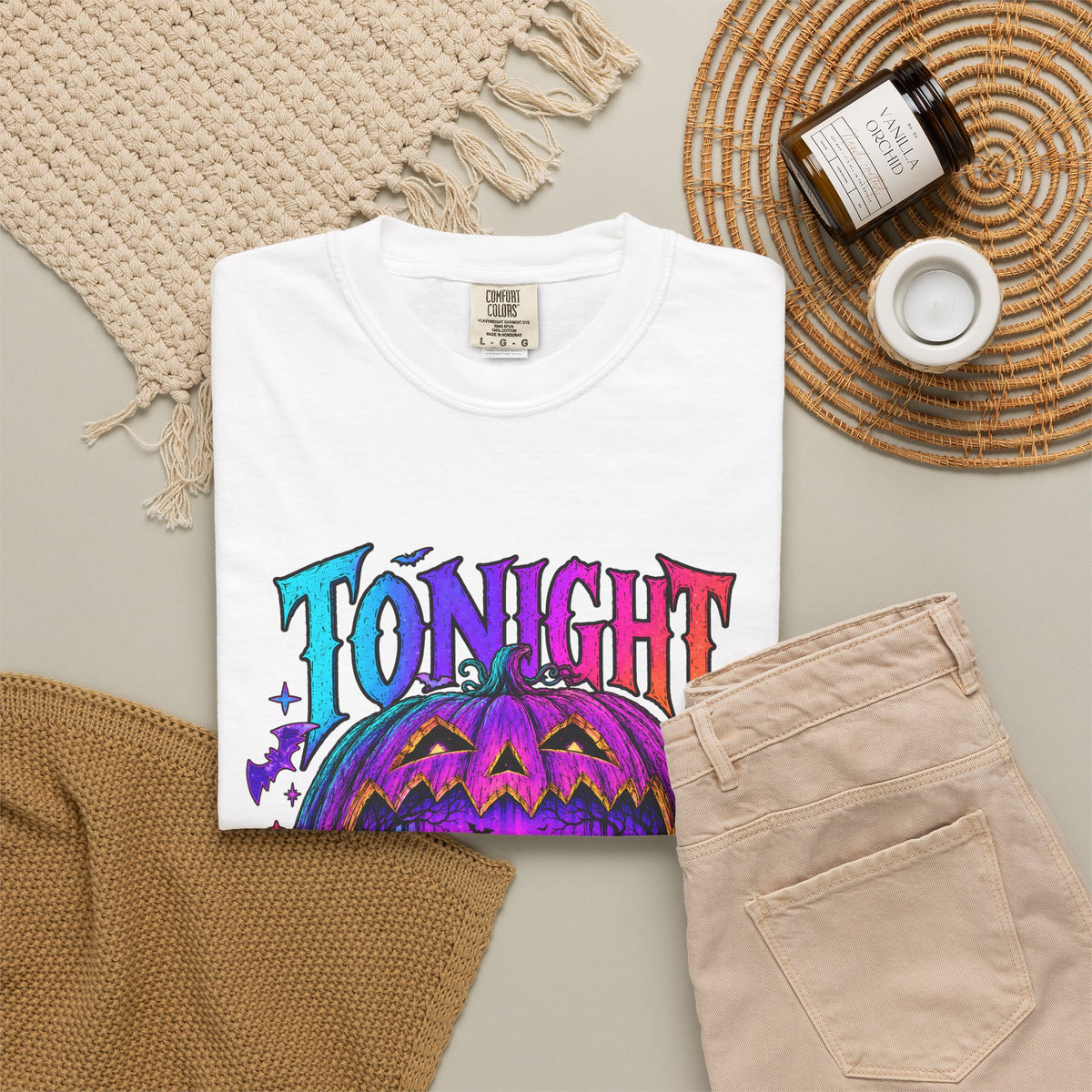 Tonight We Fly Halloween Pumpkin Tee Shirt