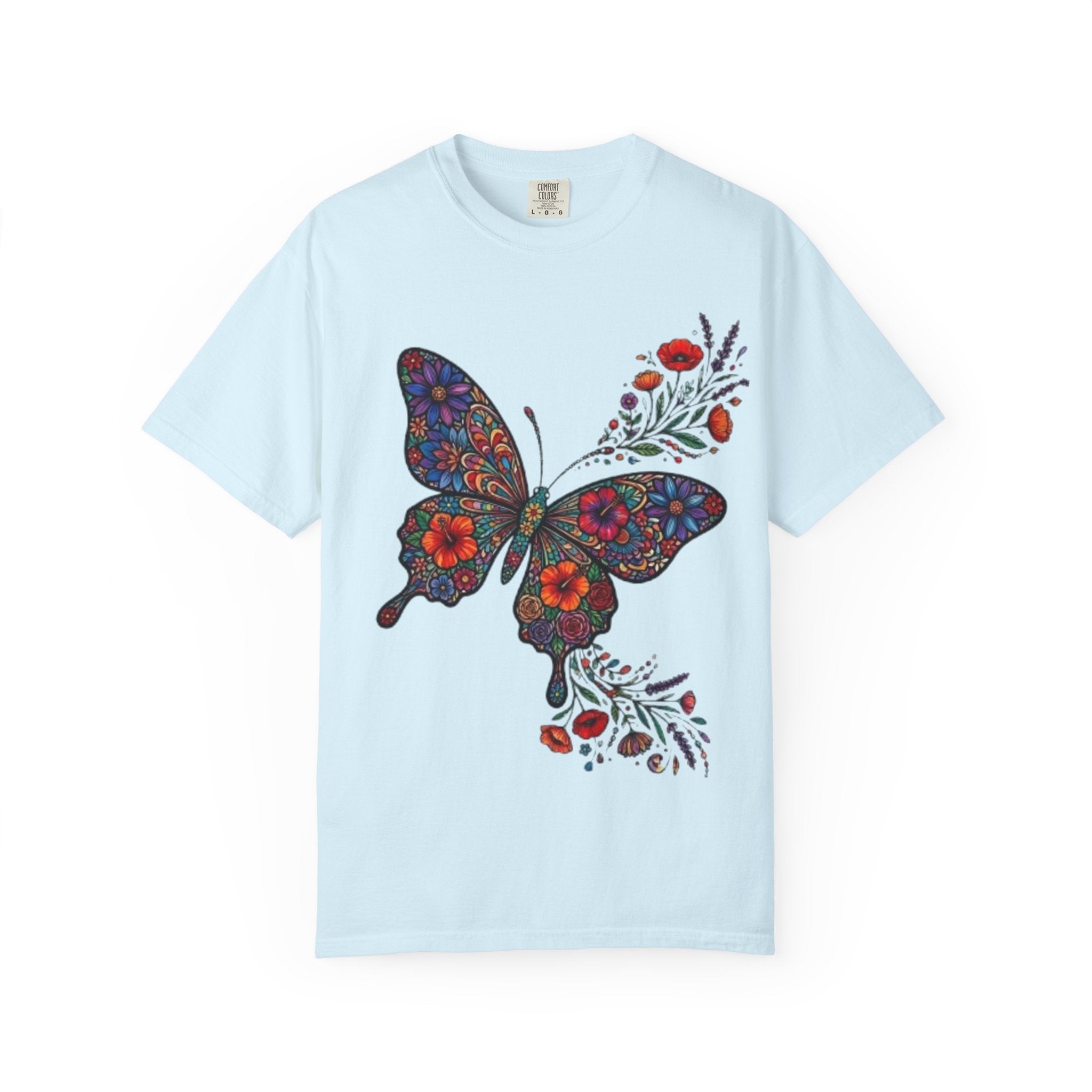 Floral Mosaic Butterfly T Shirt