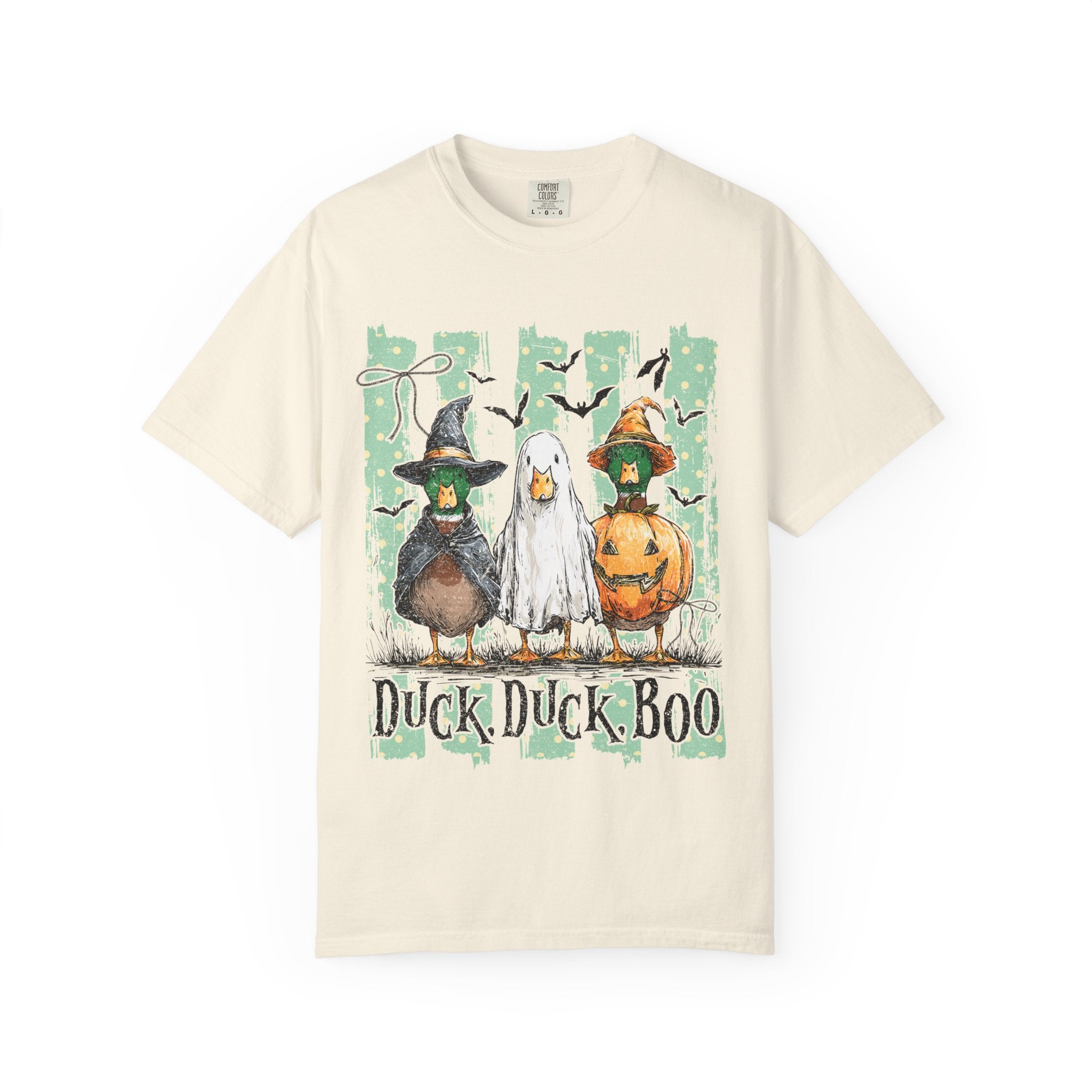 Duck Duck Boo Halloween T Shirt Cute Ducks in Costumes Graphic Tee