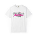 Raise Yourself a Cup of Ambition T shirt  Script Typography Pink Accent