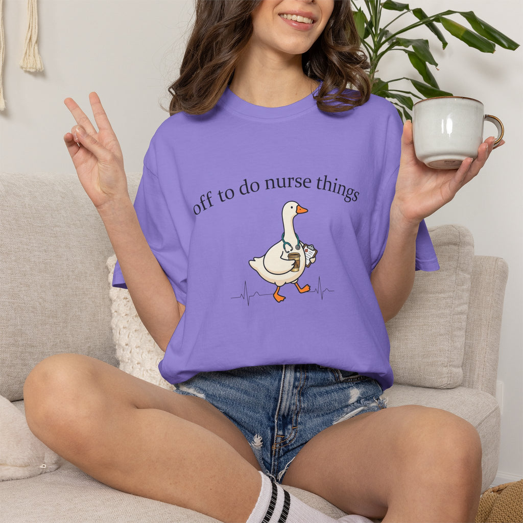 Nurse Goose T Shirt Off to Do Nurse Things Cute Medical Humor Tee