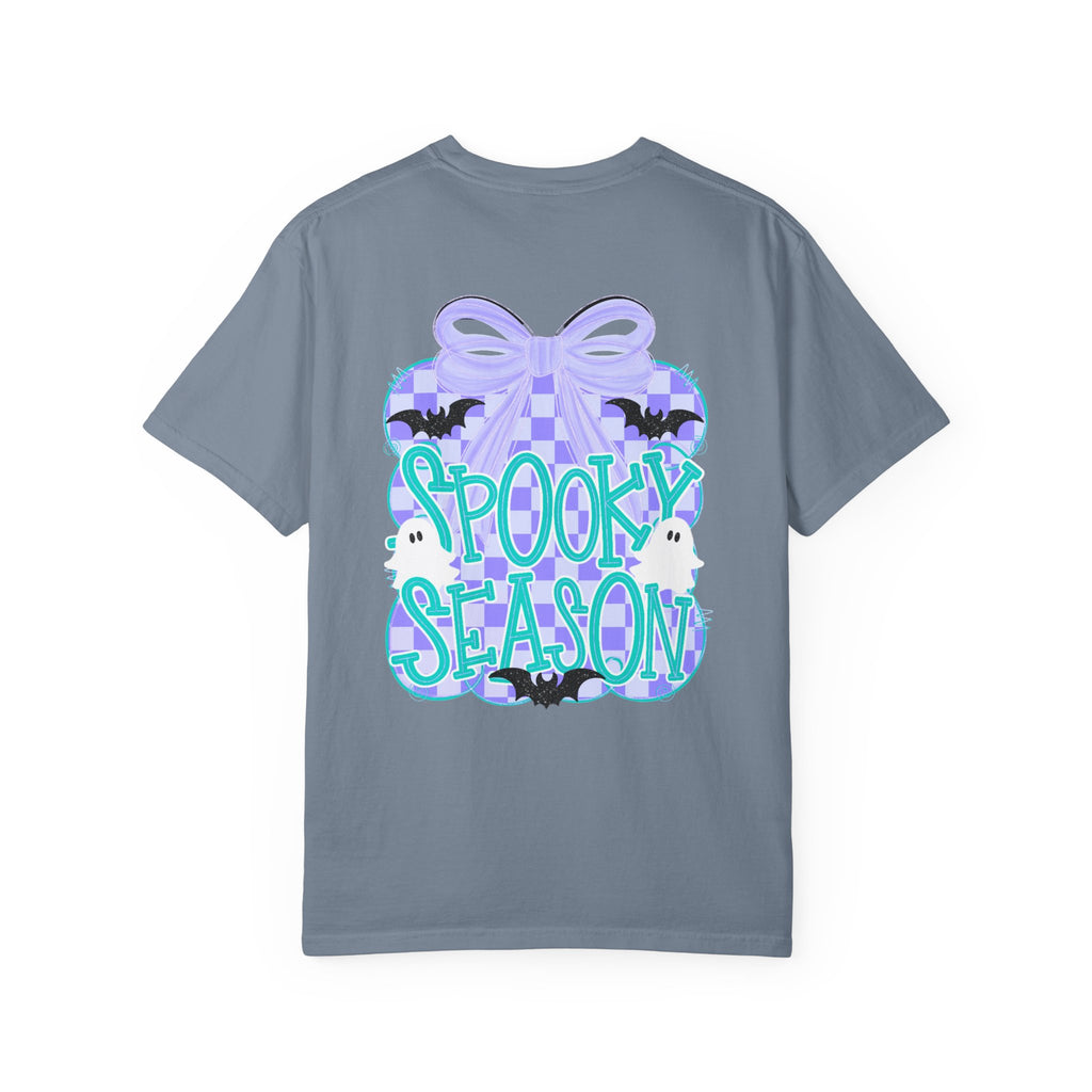 Spooky Season Ghost Tee Lavender Bow Halloween T Shirt
