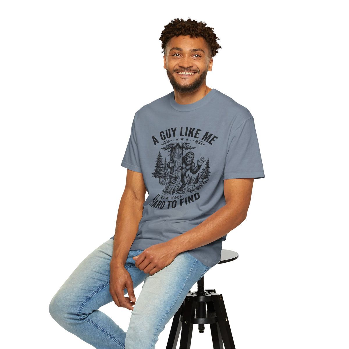 A Guy Like Me Is Hard to Find T Shirt Sasquatch Bigfoot Graphic Tee
