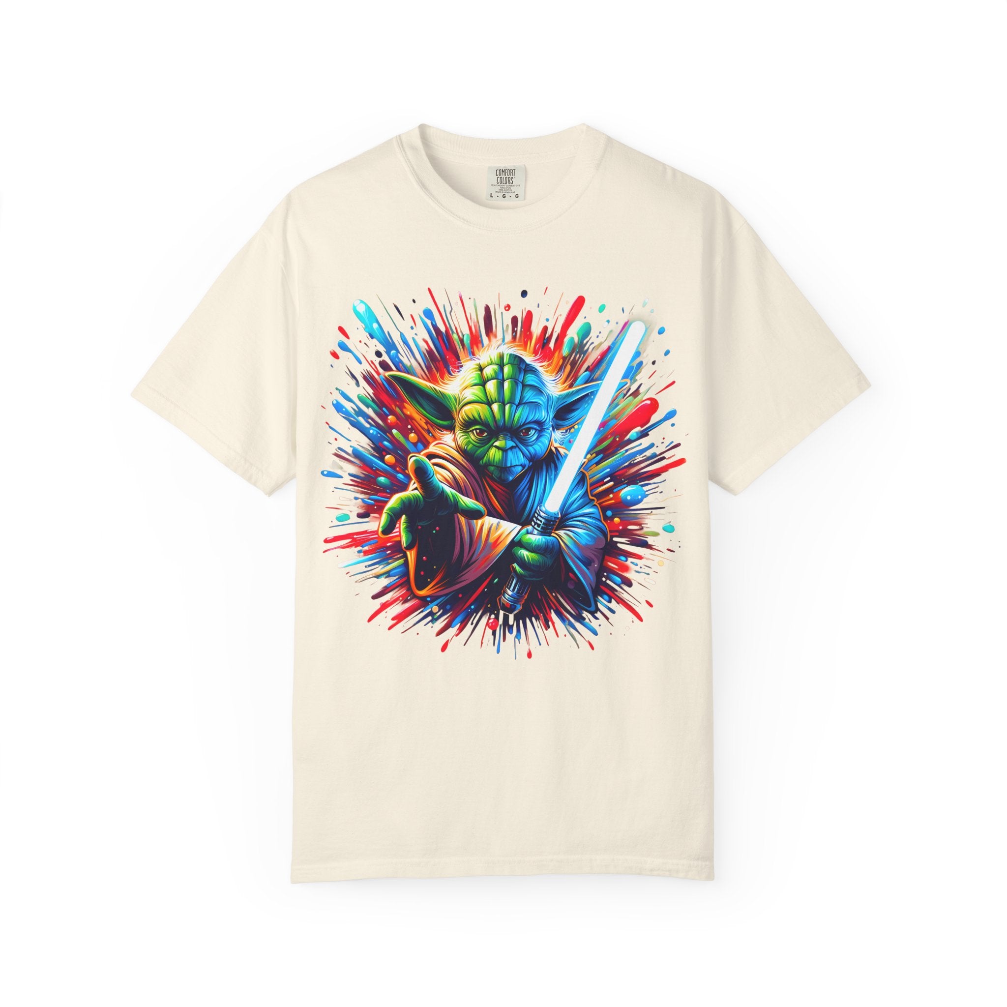 Galaxy Warrior T Shirt Color Splash Lightsaber Art
