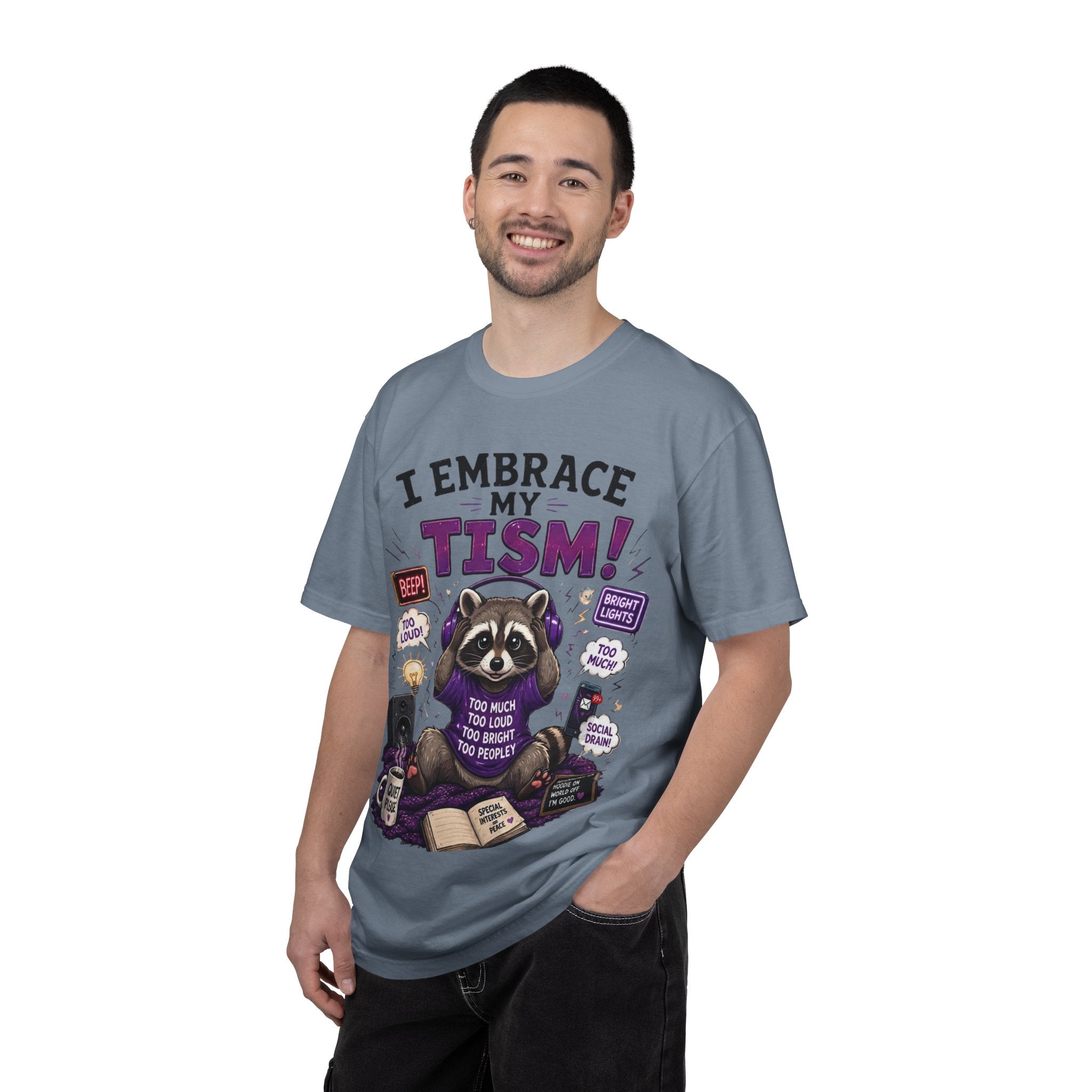 Autism Awareness T-Shirt I Embrace My Tism Raccoon Design