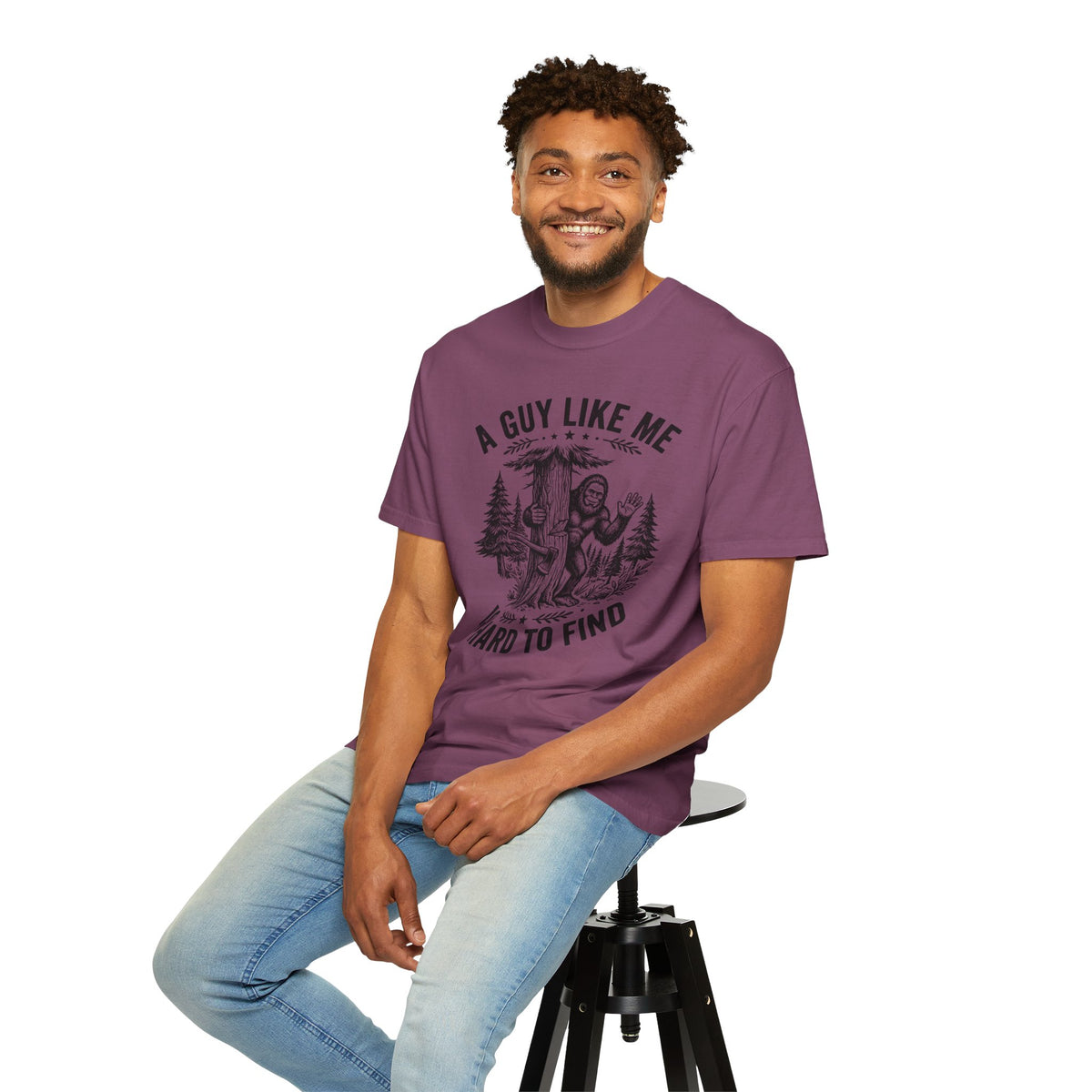 A Guy Like Me Is Hard to Find T Shirt Sasquatch Bigfoot Graphic Tee