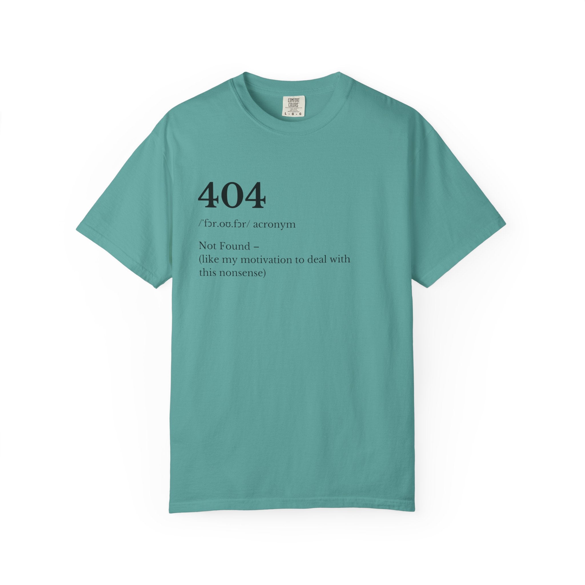 404 Not Found Definition Tee Minimalist Tech Humor T Shirt