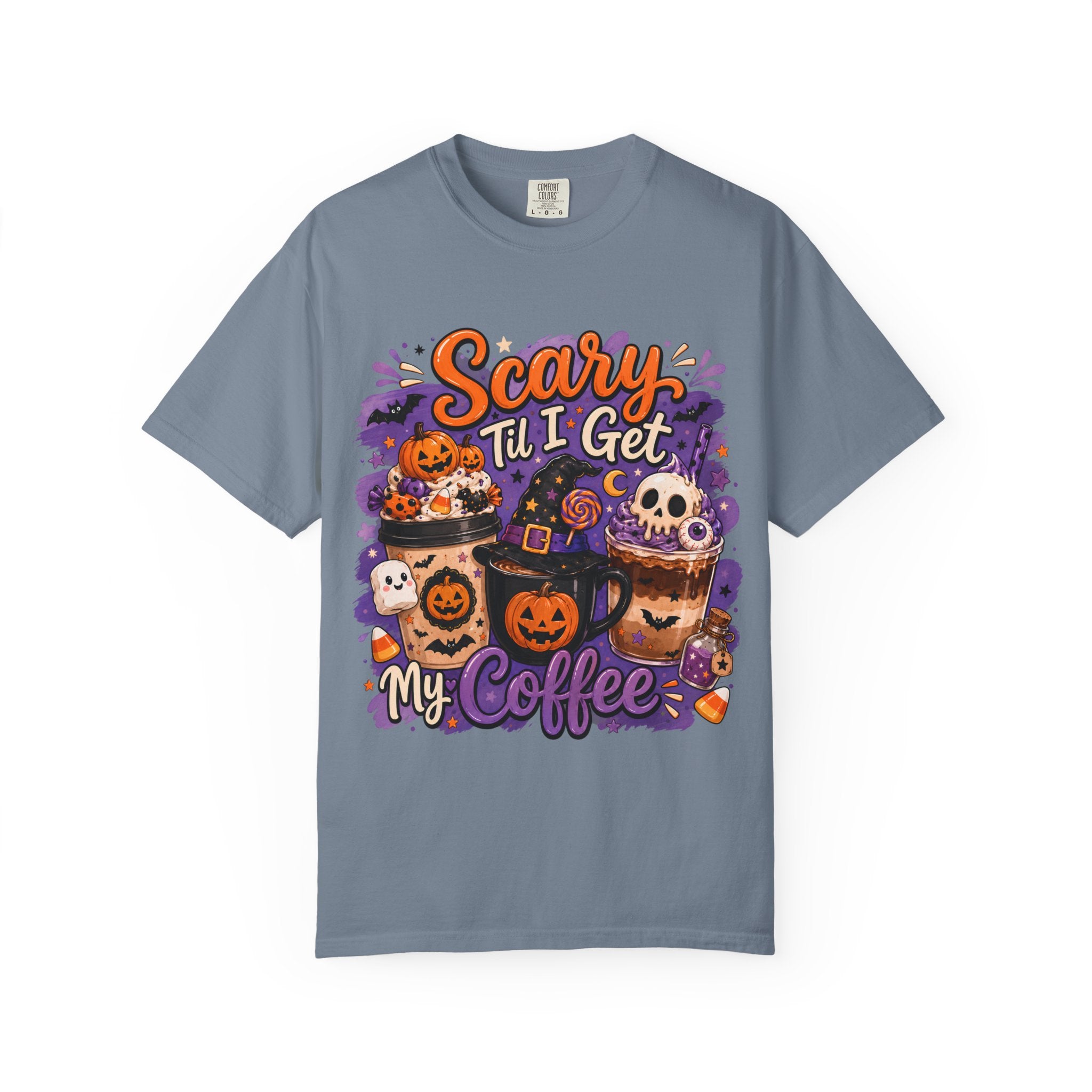 Halloween Coffee T Shirt Scary Til I Get My Coffee