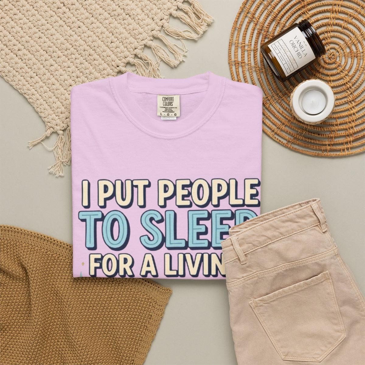 RN Anesthetist T‑Shirt I Put People To Sleep For A Living Nurse Anesthesia Tee