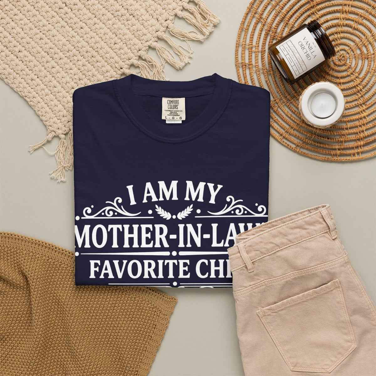 Mother in Laws Favorite Child T Shirt Funny Family Gift Tee