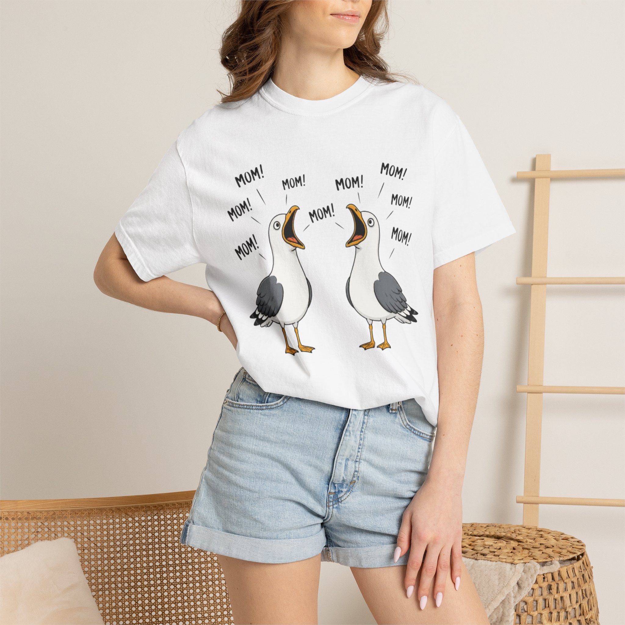 Seagull MOM MOM MOM Graphic T Shirt