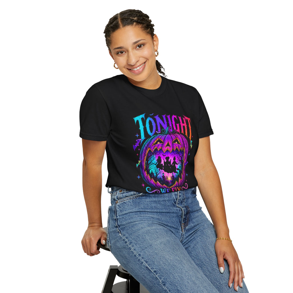 Tonight We Fly Halloween Pumpkin Tee Shirt