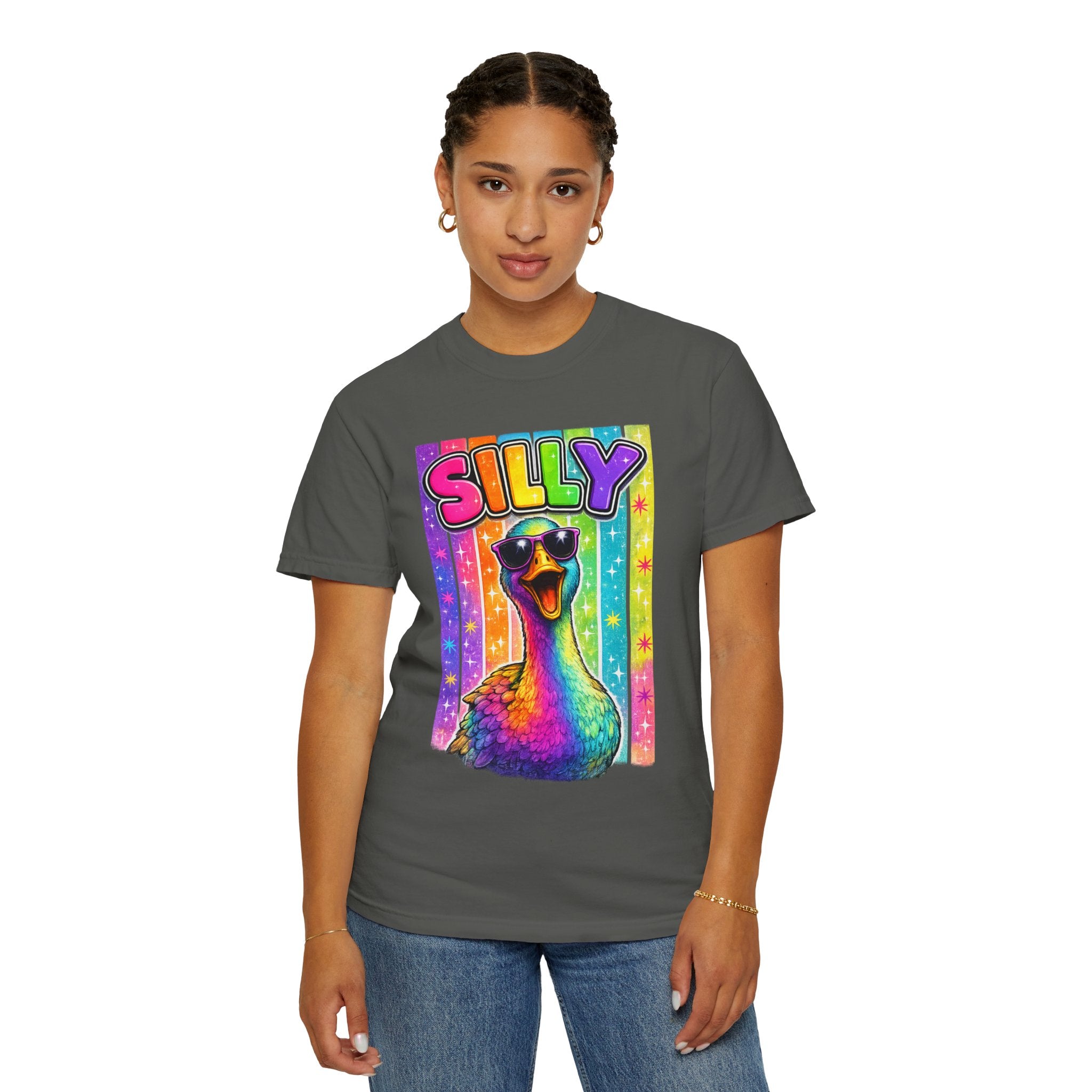 Silly Rainbow Goose T Shirt