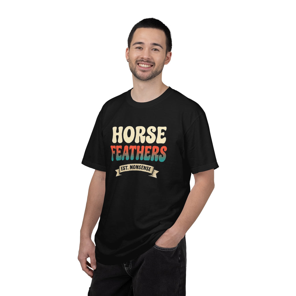 Horse Feathers Graphic T-Shirt Vintage Retro Logo Tee